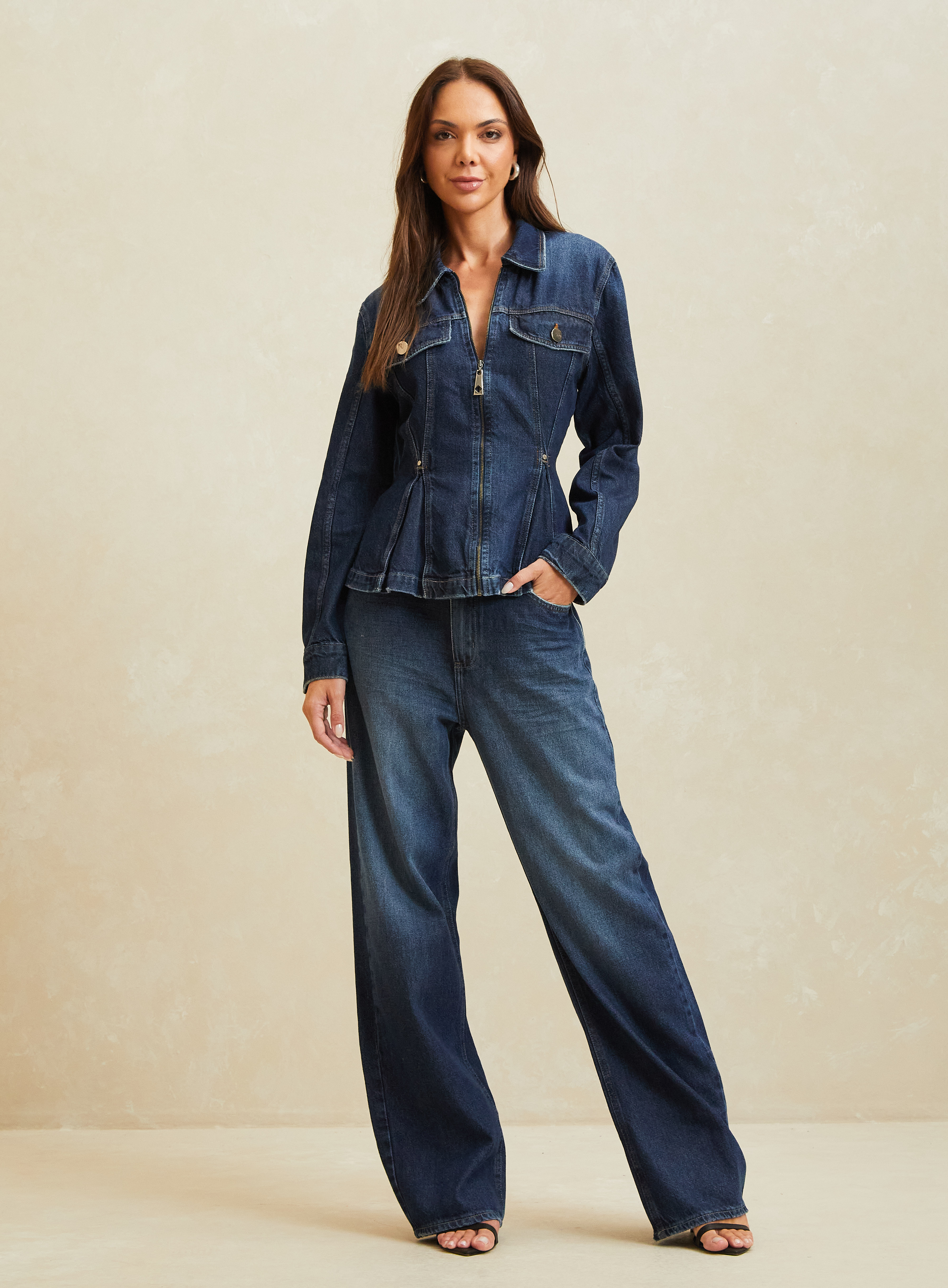 CALÇA JEANS LOW CURVE 36 INDIGO
