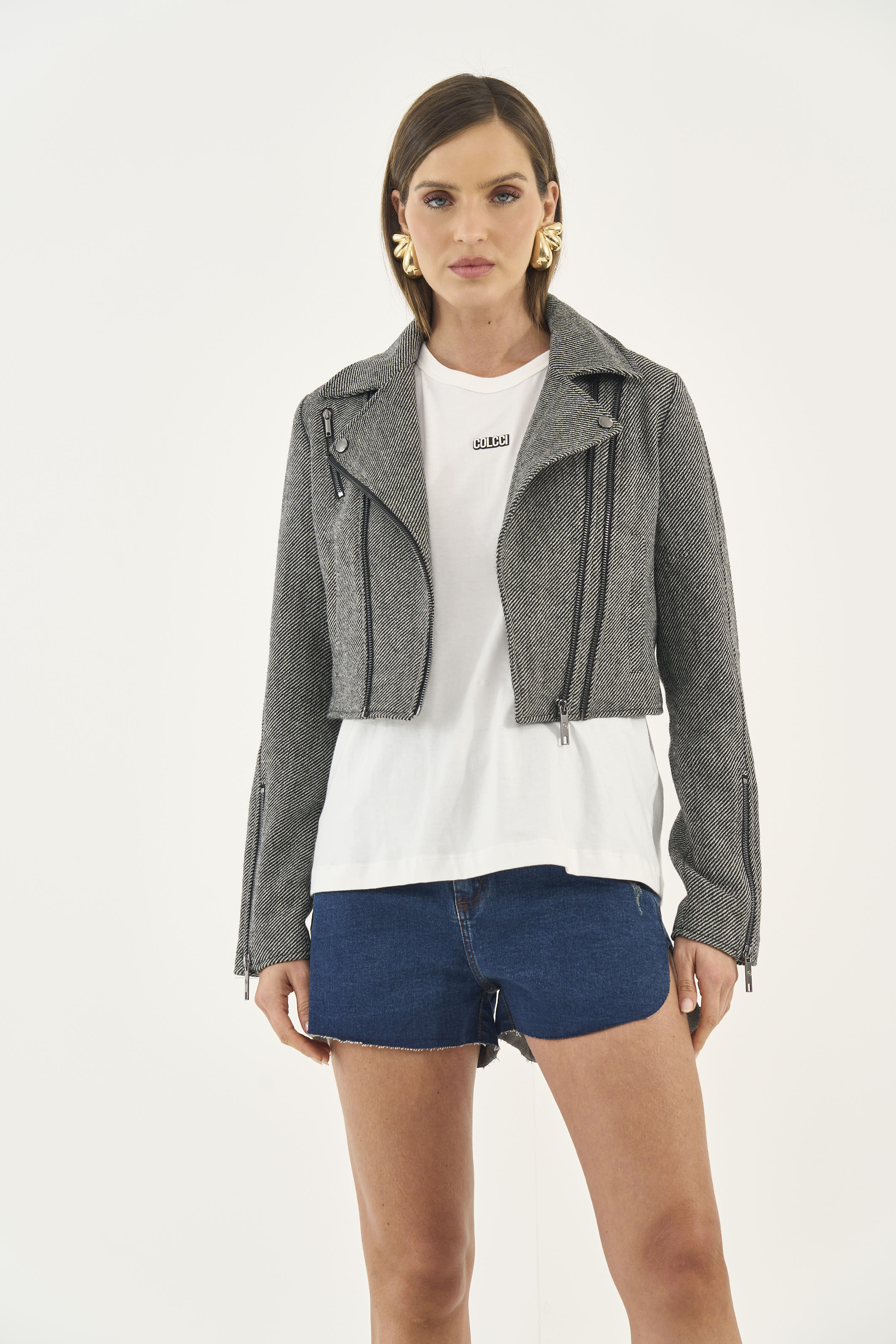 JAQUETA COLCCI M BRANCO/PRETO