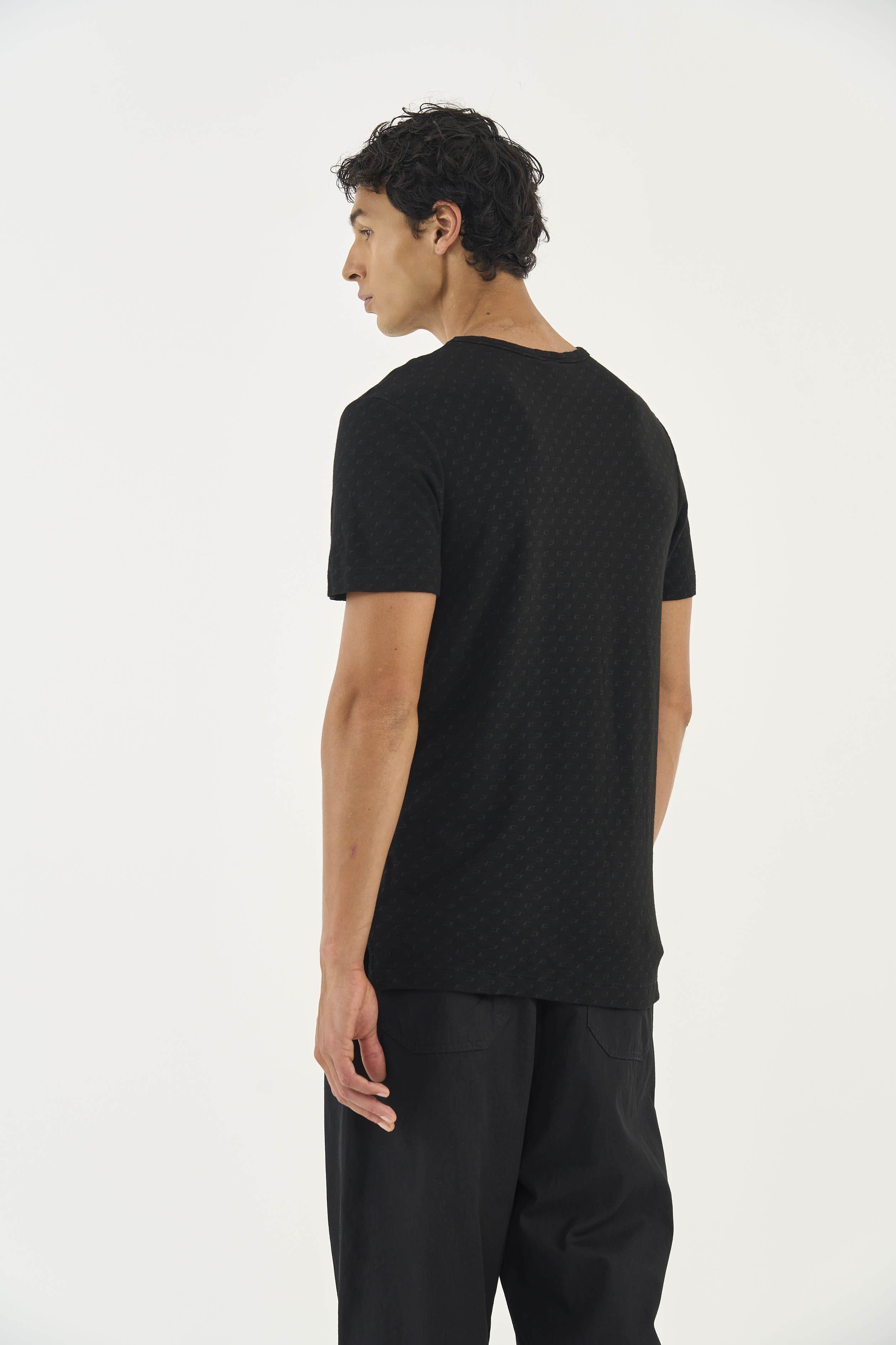 CAMISETA JACQUARD GG PRETO