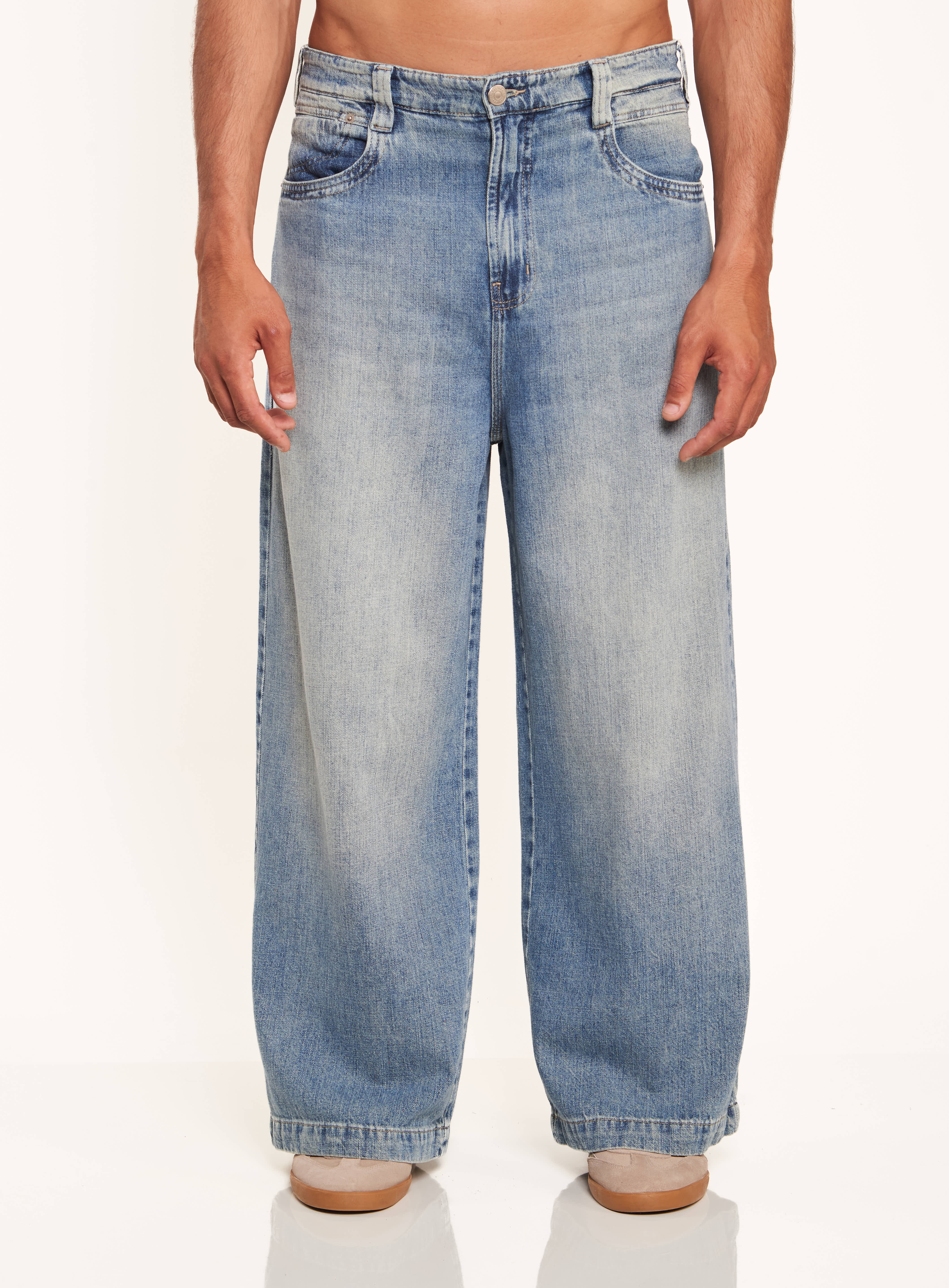 CALÇA JEANS SUPER BAGGY 38 INDIGO