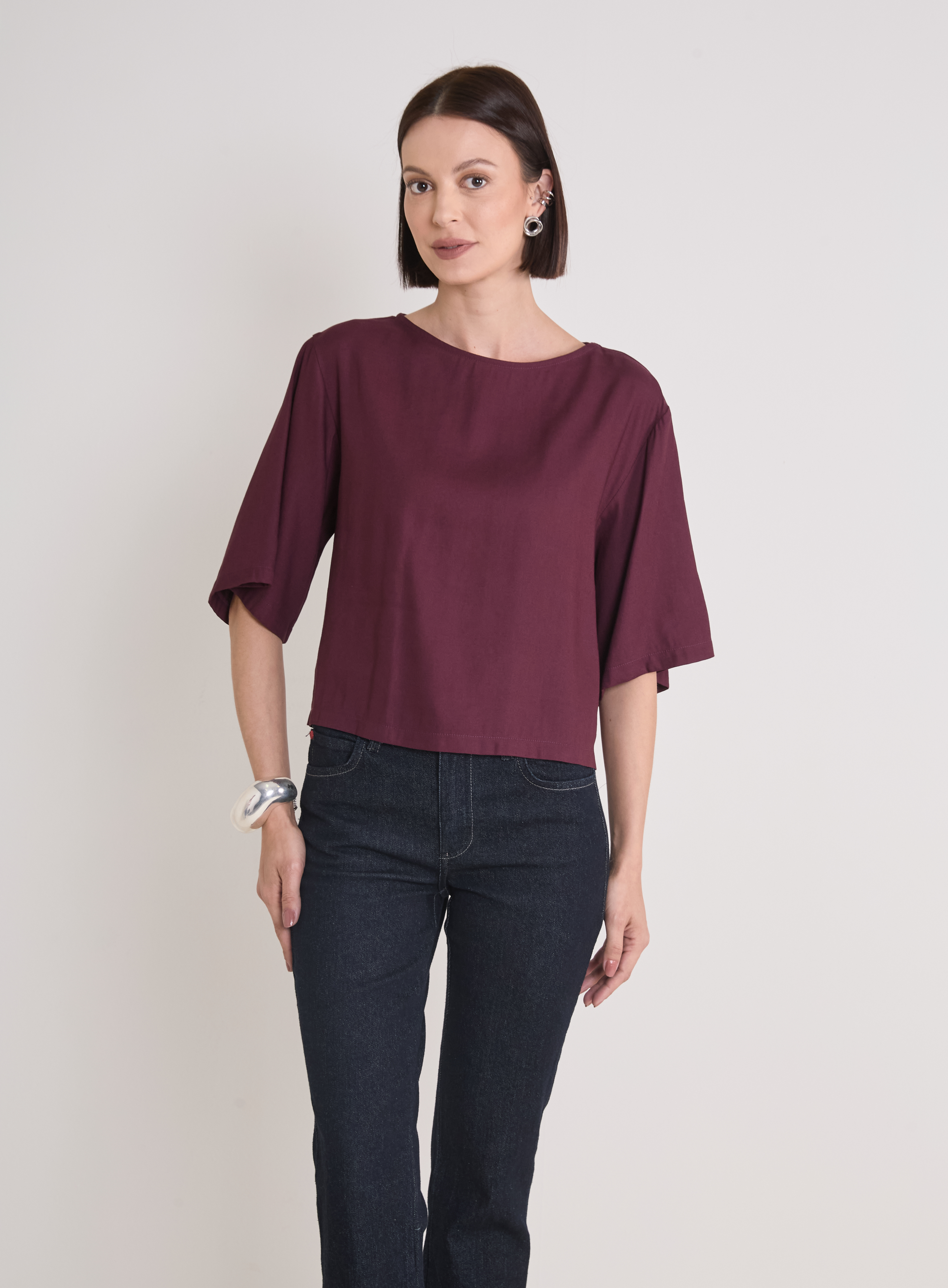 BLUSA LINHO M BORDO DATE