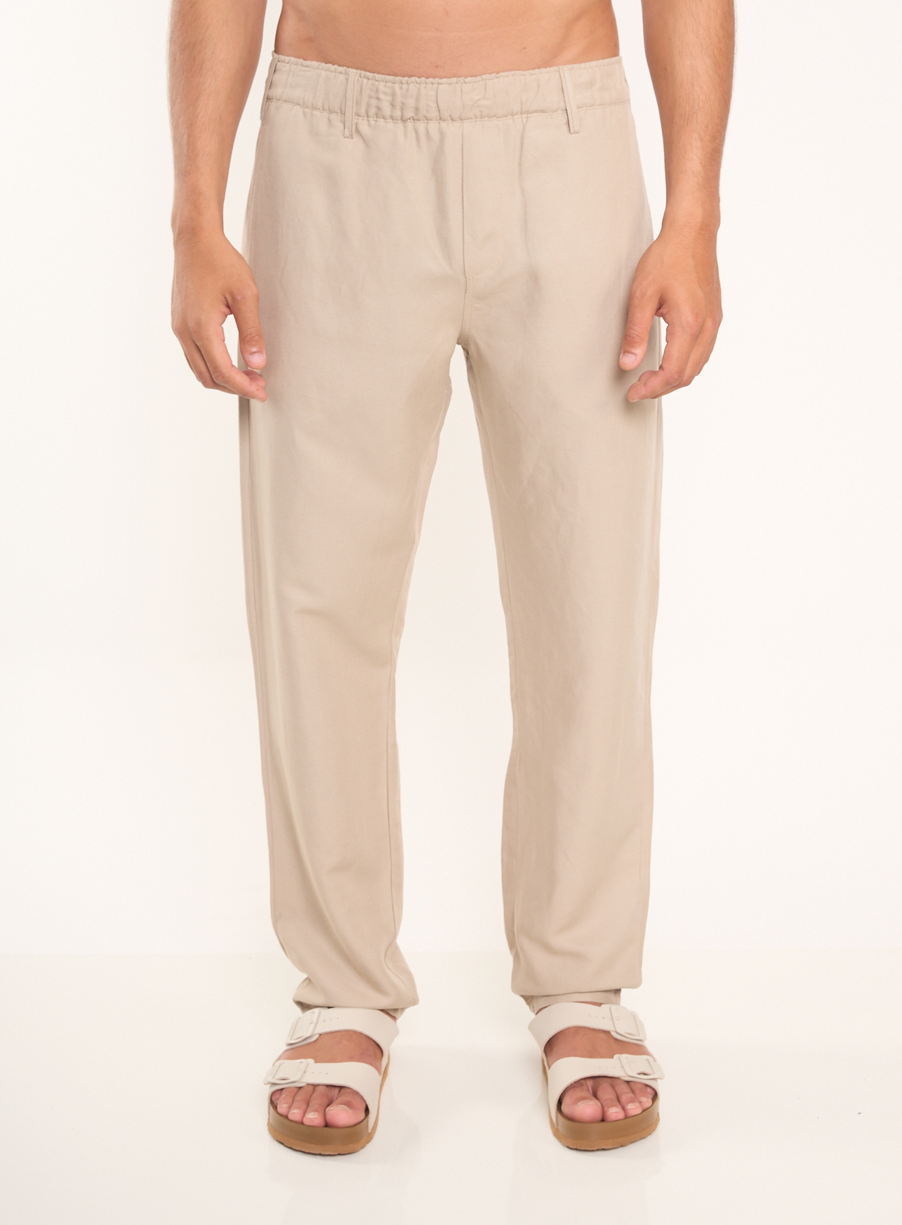 CALÇA LINHO G BEGE BISQUET