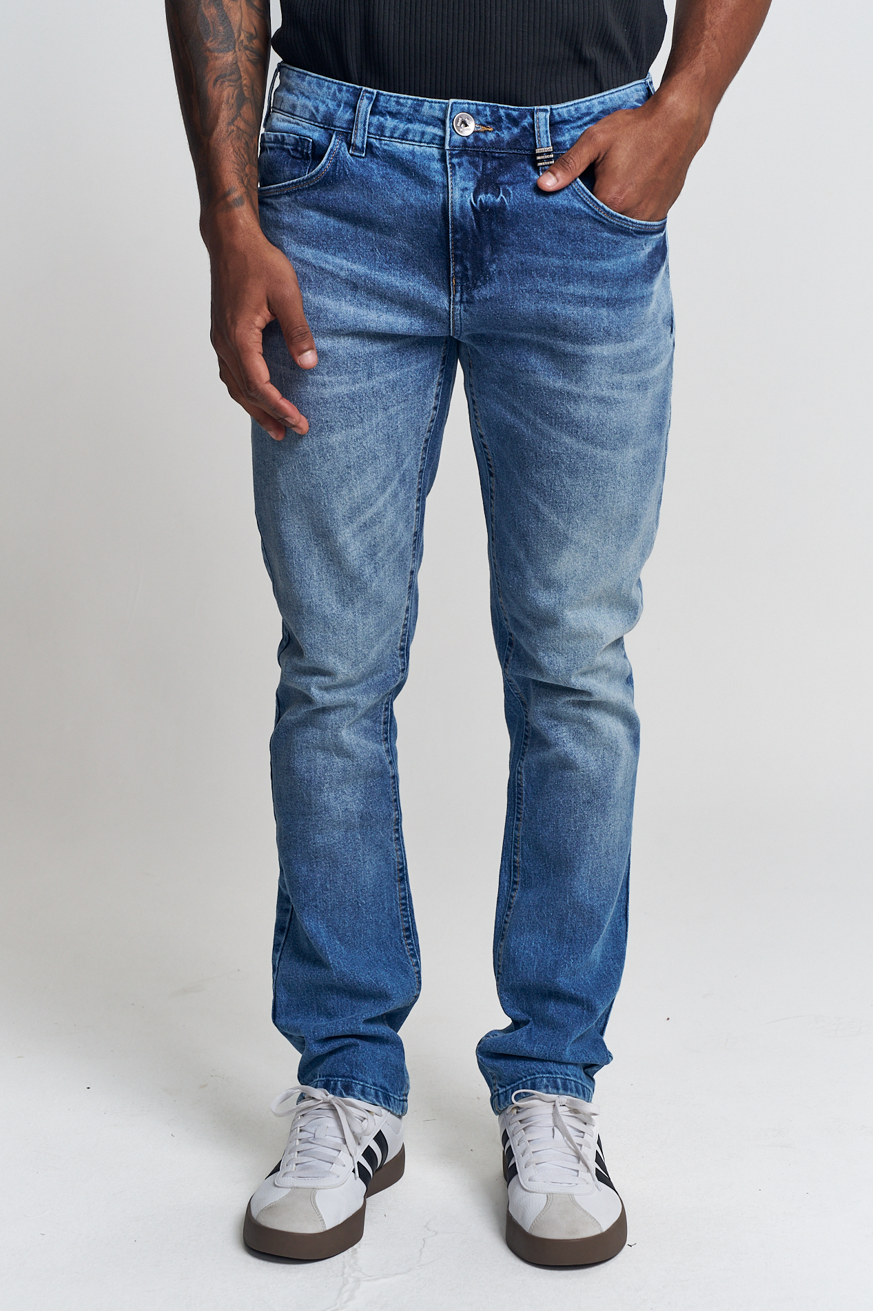 CALÇA JEANS GILSON SLIM 42 INDIGO