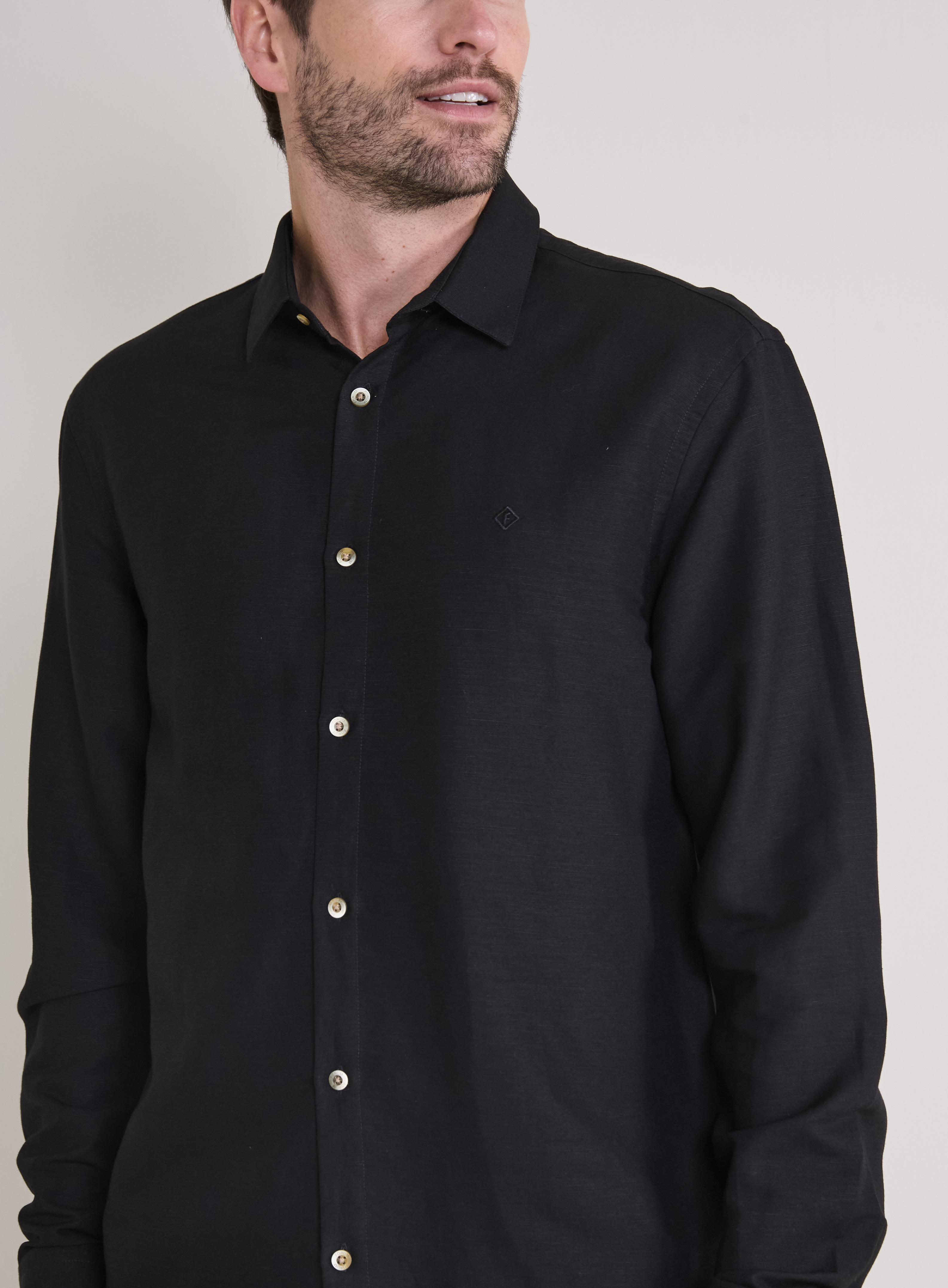 CAMISA LINHO RELAX GG MARROM NOZ MOSC