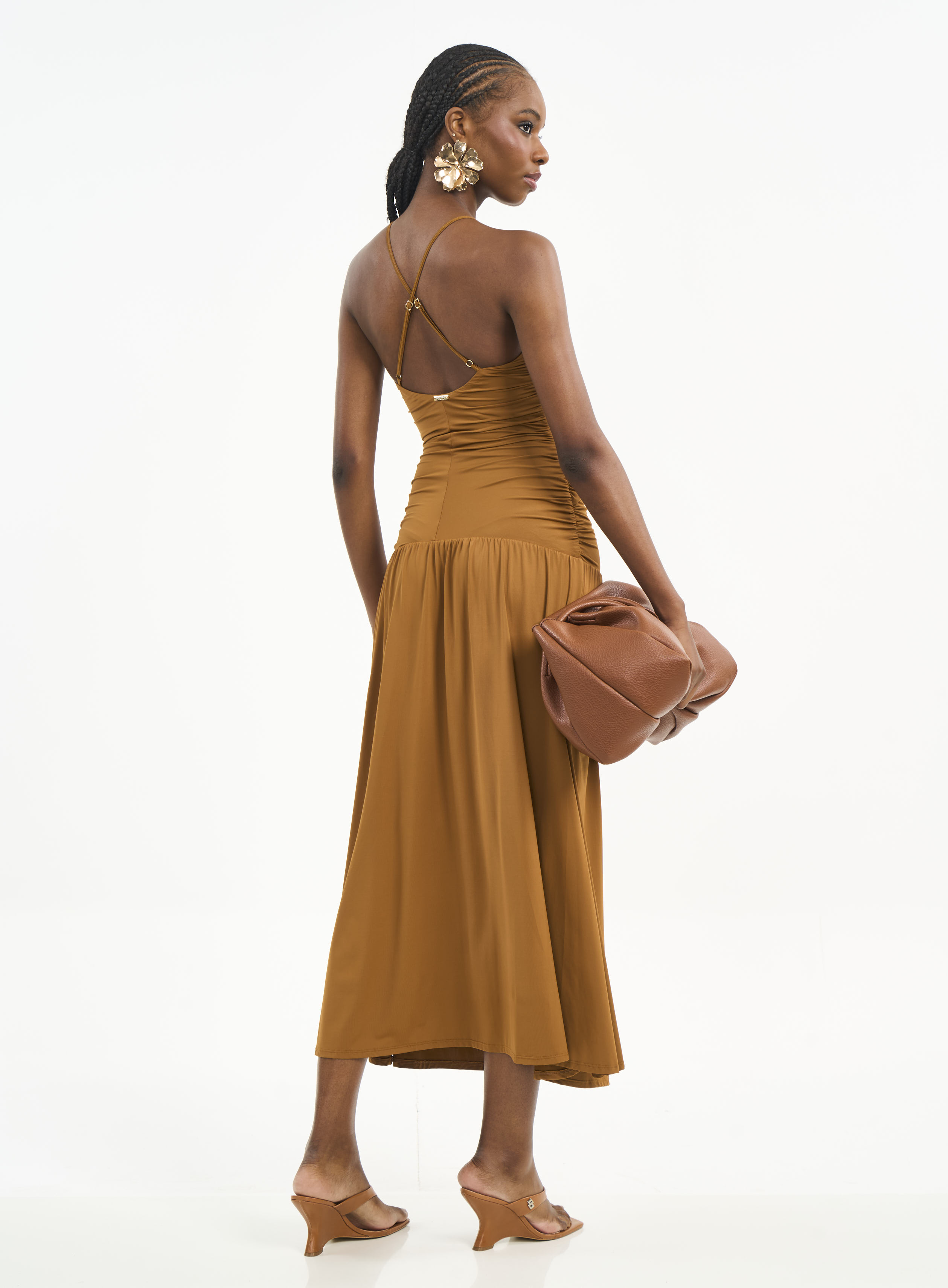 VESTIDO COLCCI M MARROM DROME