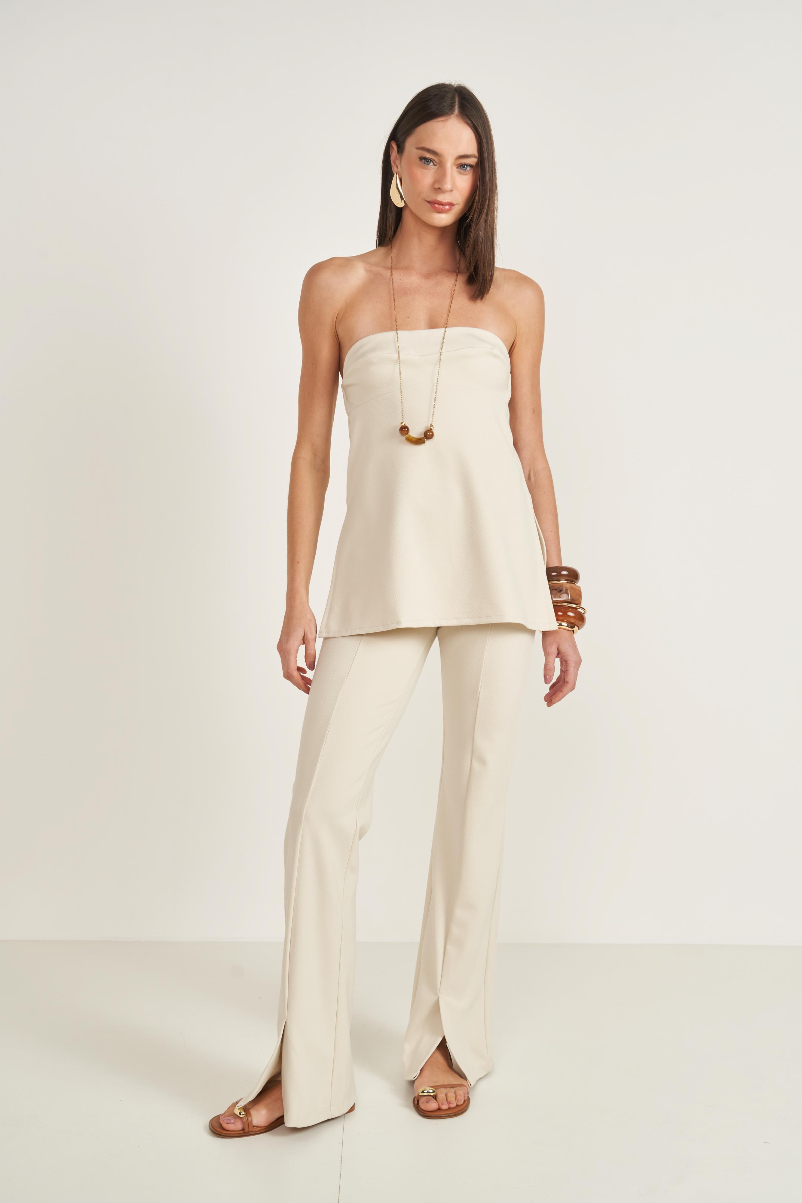CALÇA COLCCI 38 BEGE AFFOGATO