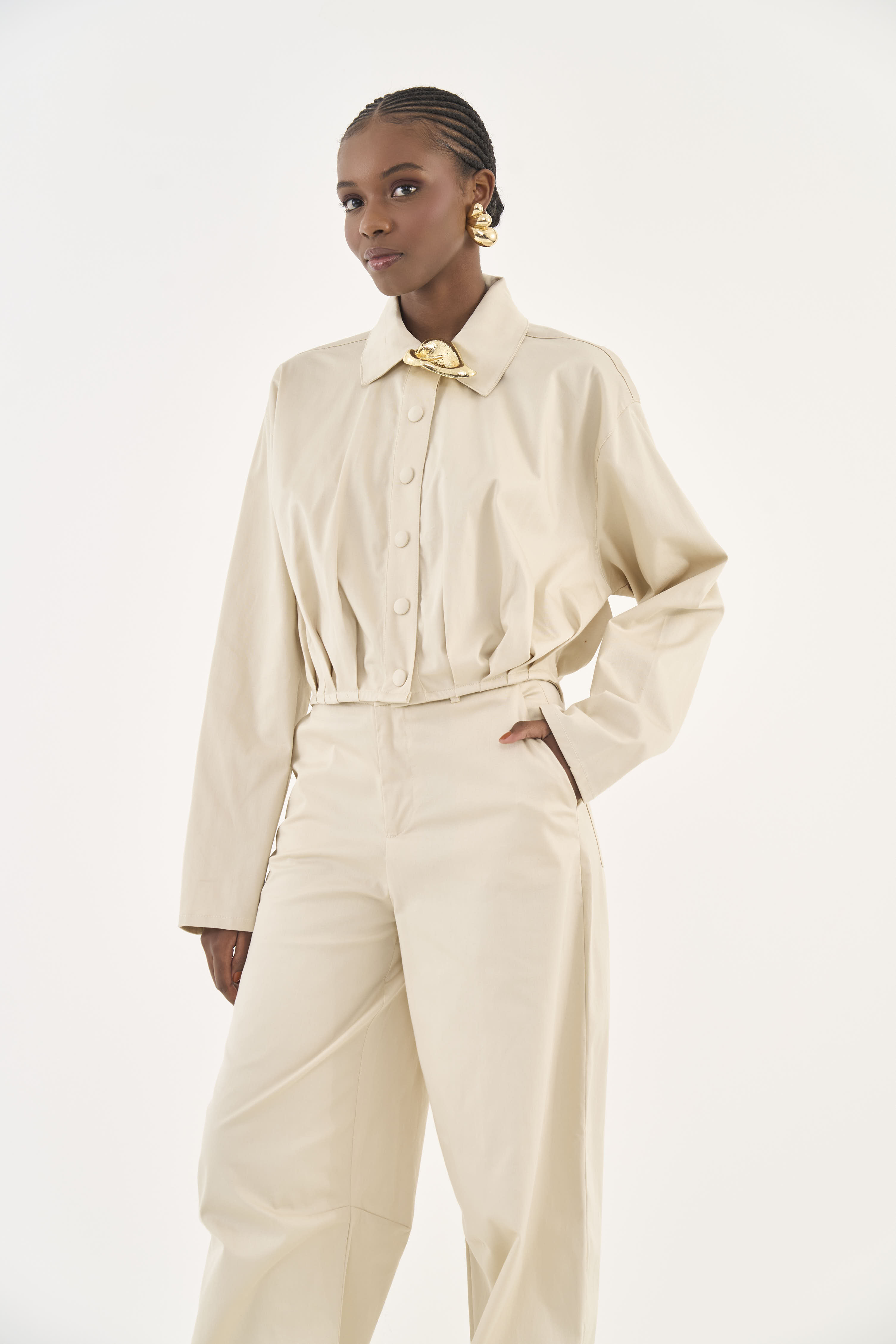 JAQUETA COLCCI G BEGE TAUPE