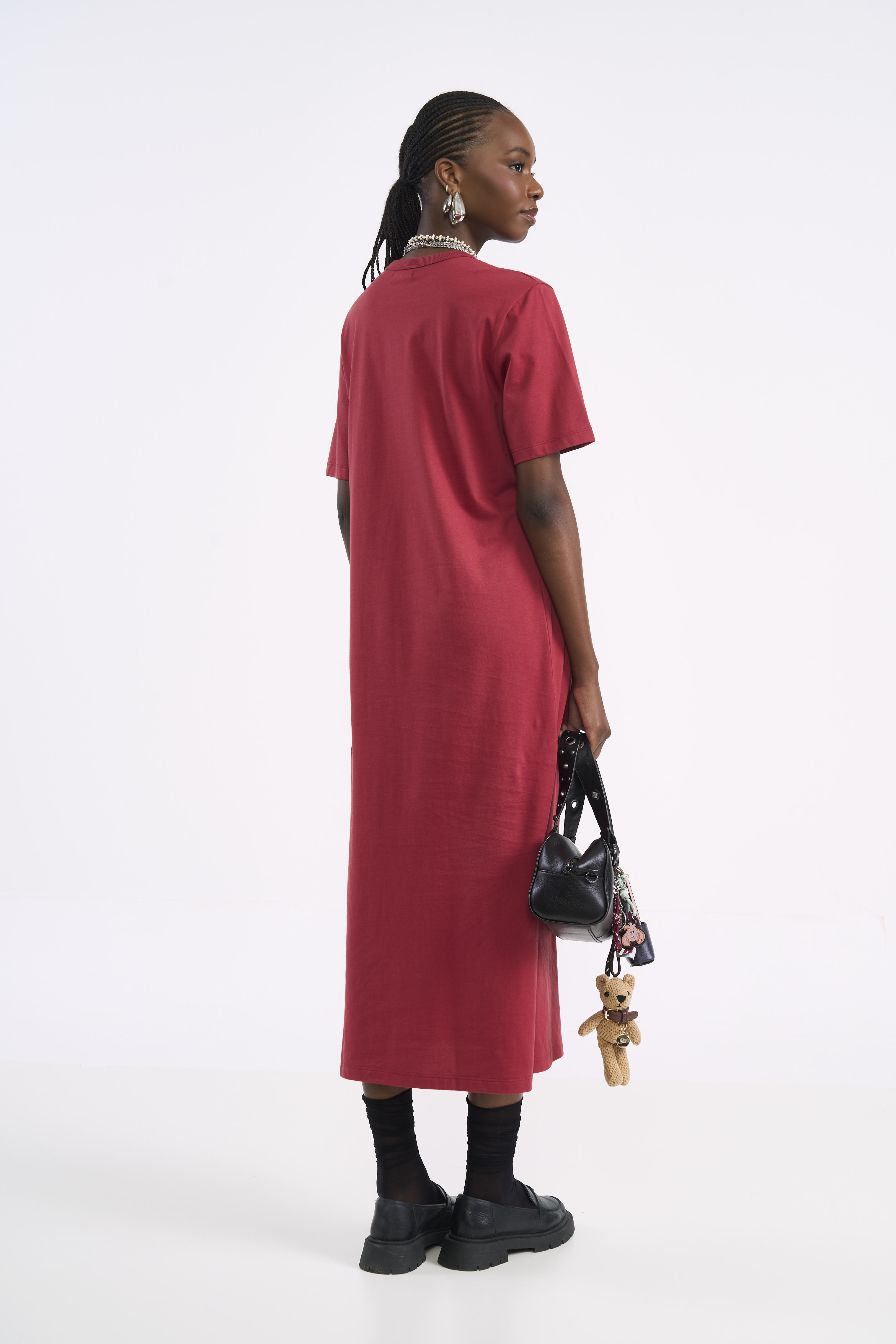 VESTIDO COLCCI G MARROM BEATEN B