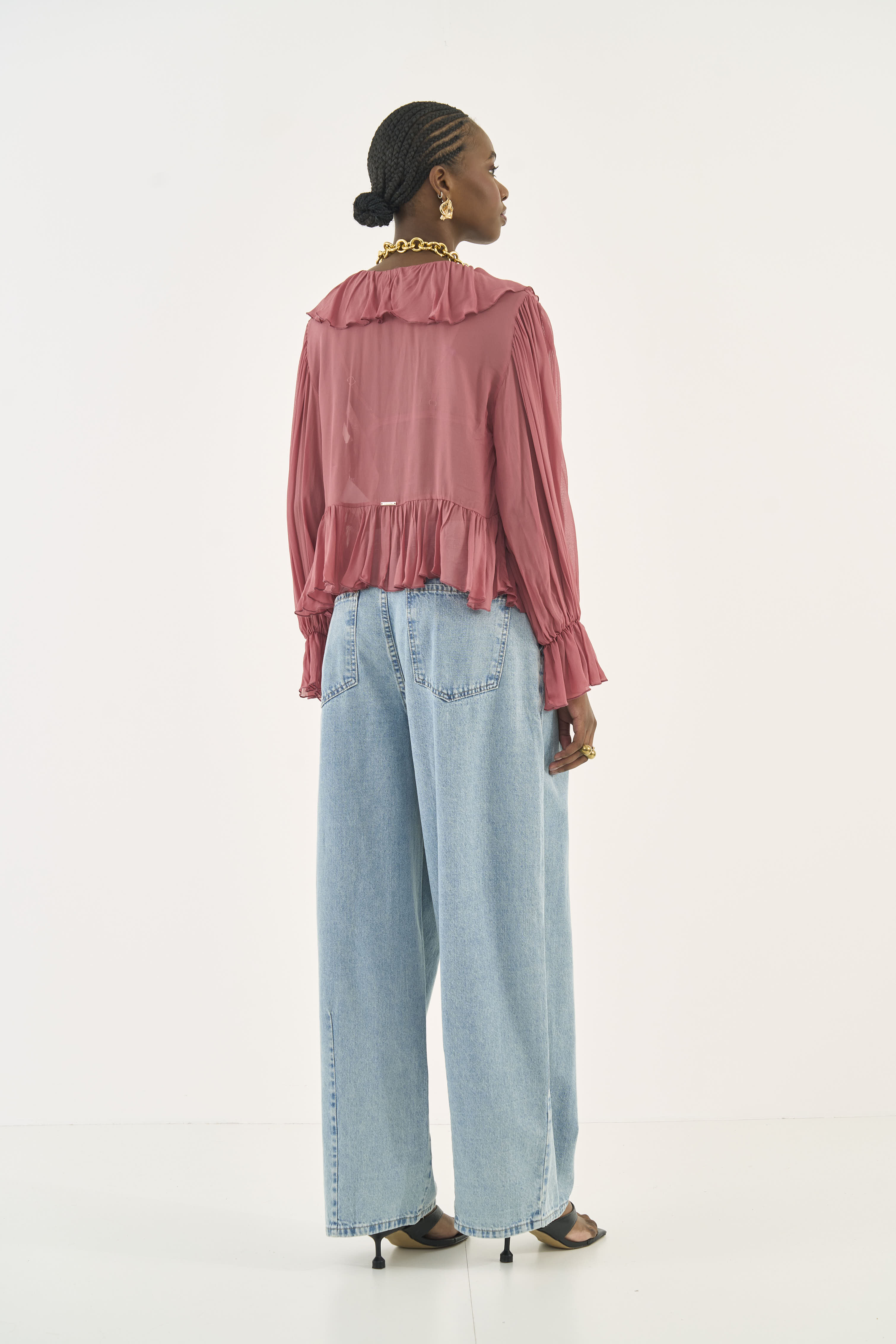 CALÇA JEANS LEONI LOW 44 INDIGO