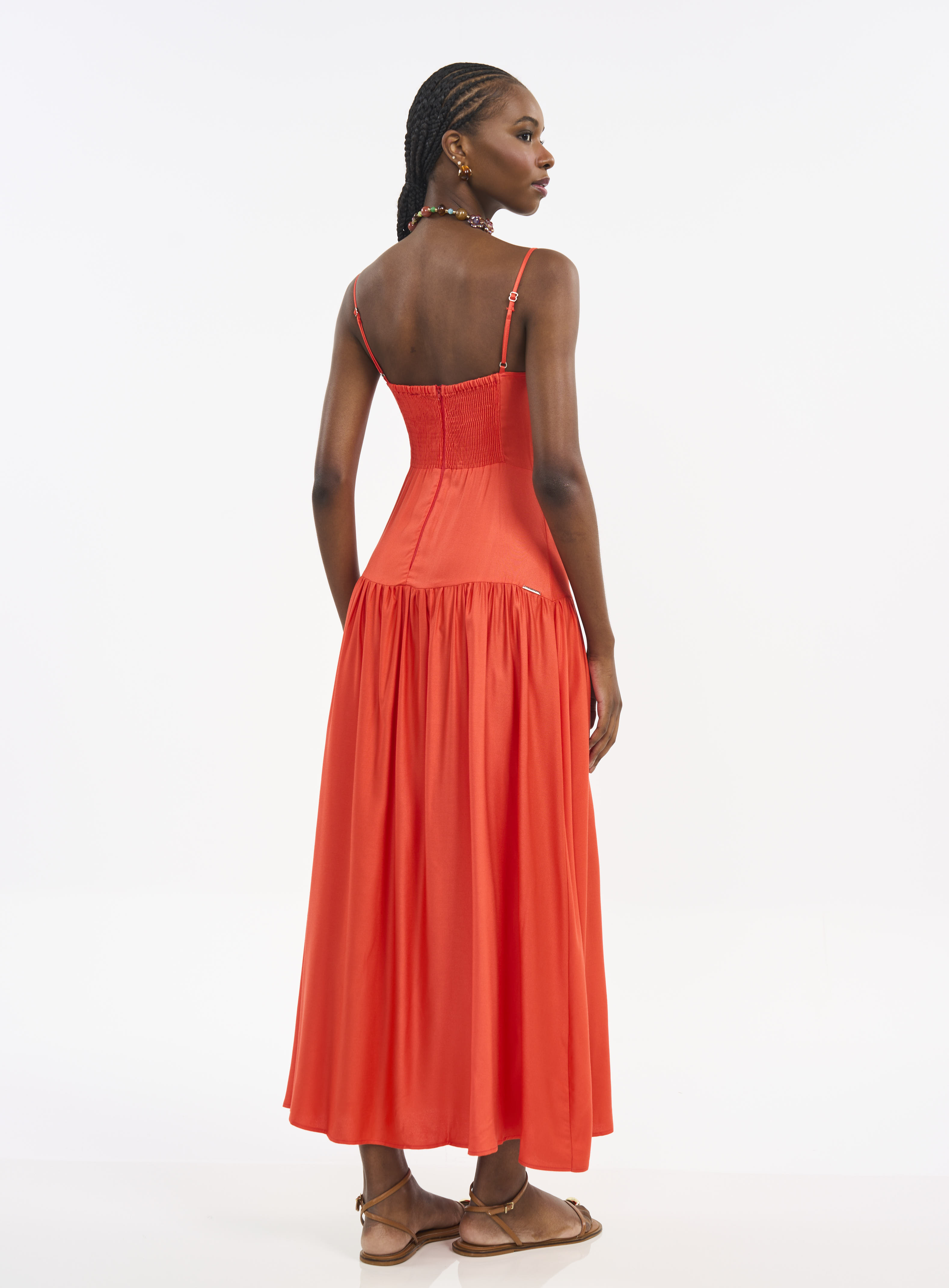VESTIDO COLCCI P LARANJA UCELLO