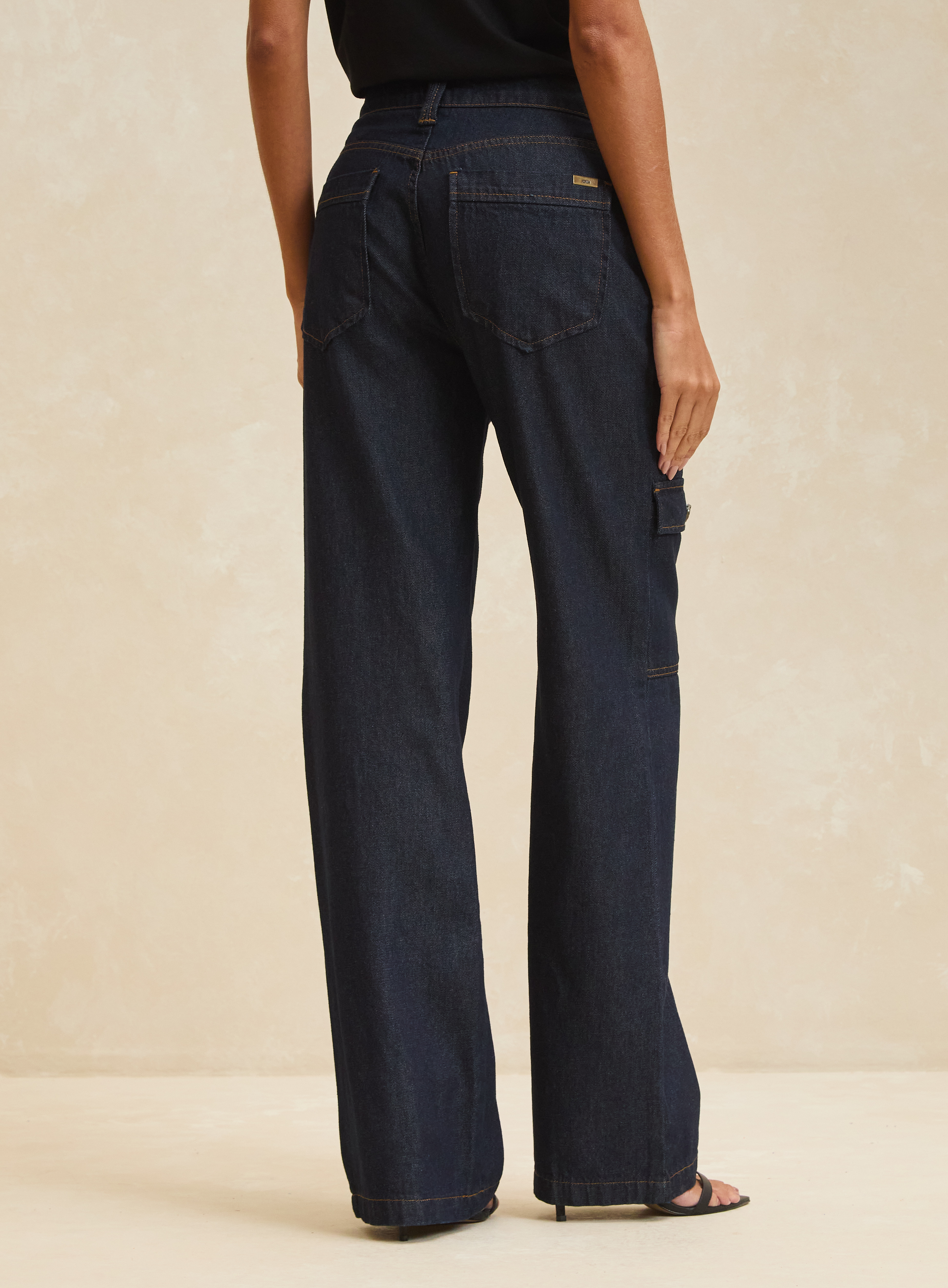 CALÇA JEANS RAQUEL WIDE LEG 36 INDIGO