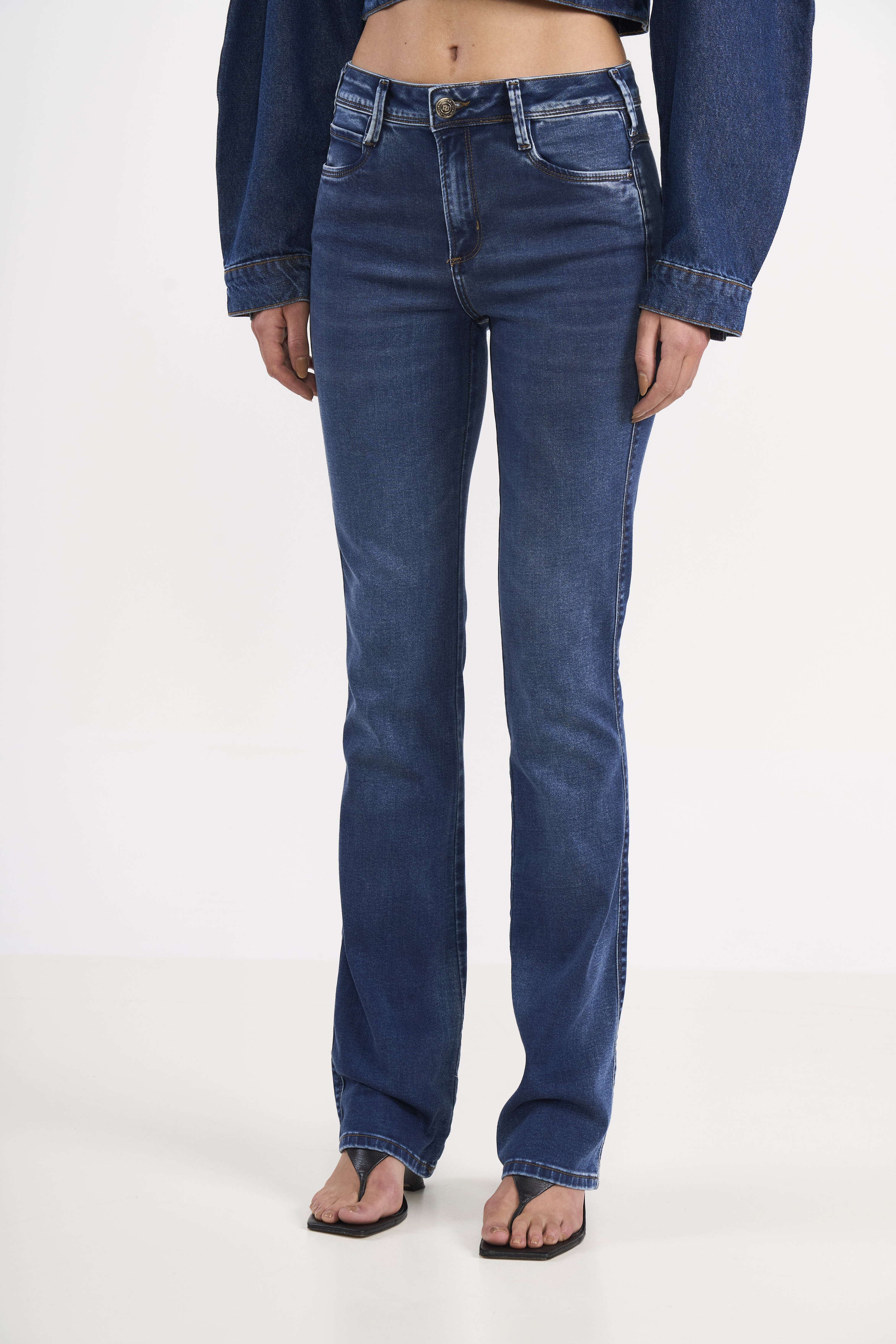 CALÇA JEANS BIA RETA 44 INDIGO