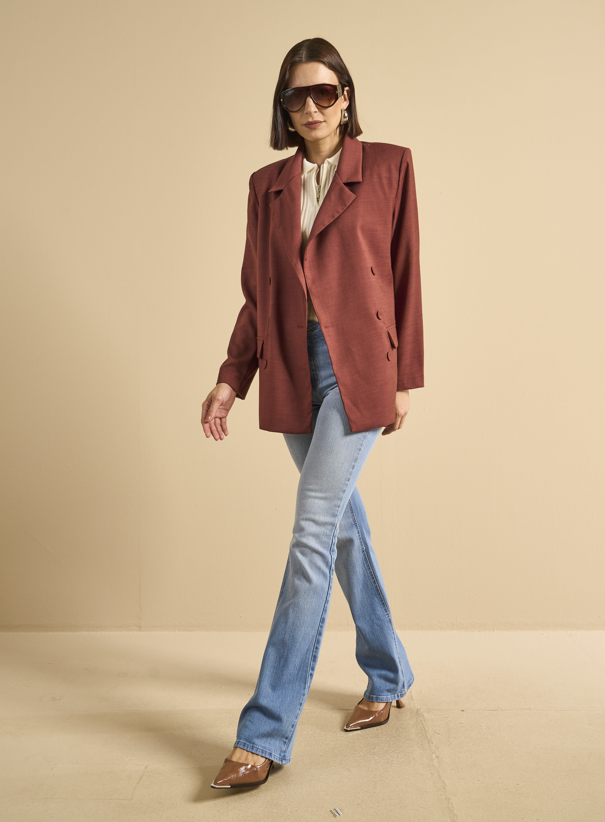 CALÇA JEANS BOOT CUT 38 INDIGO