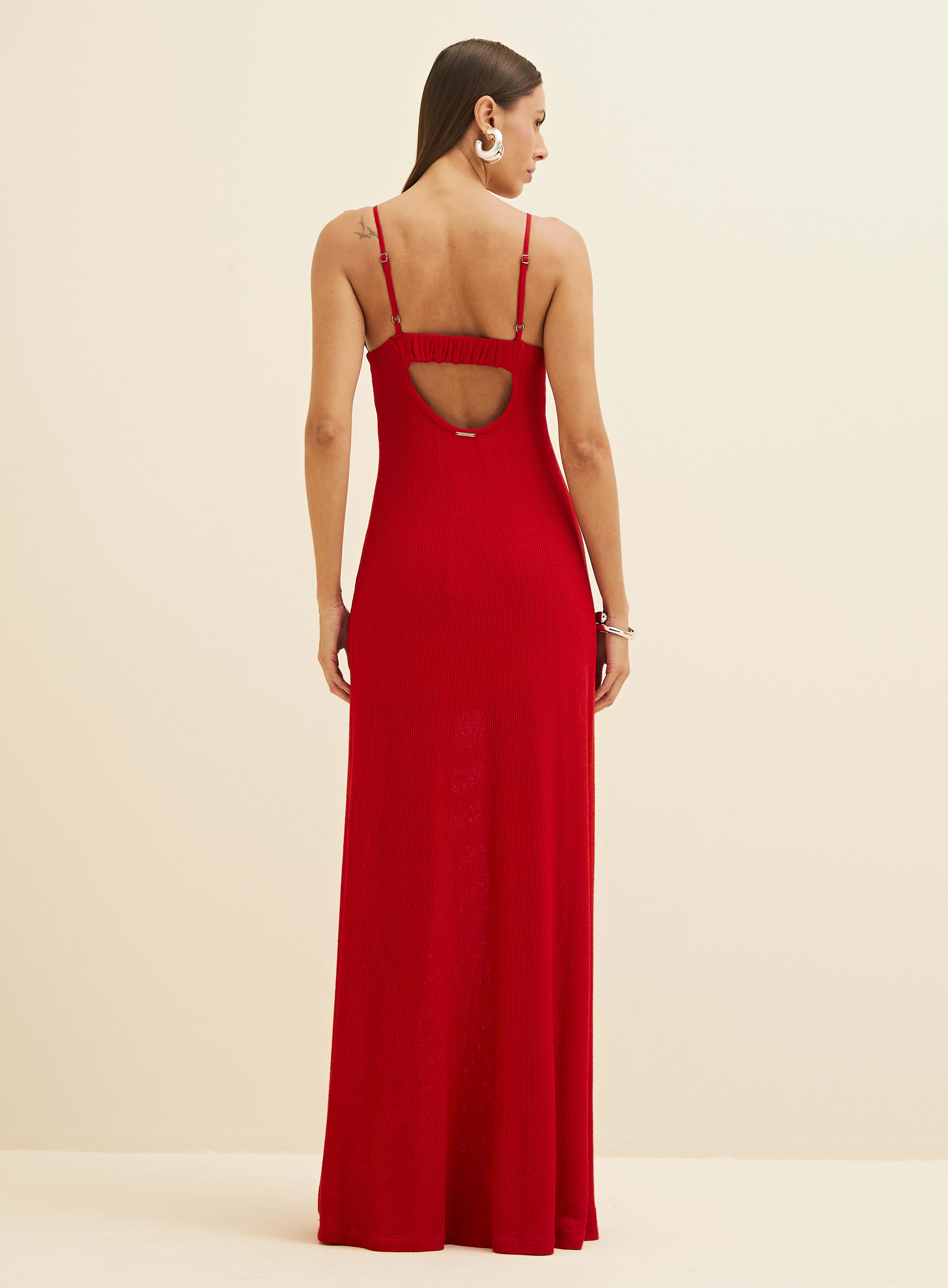 VESTIDO FORUM M VERMELHO SPARKLY