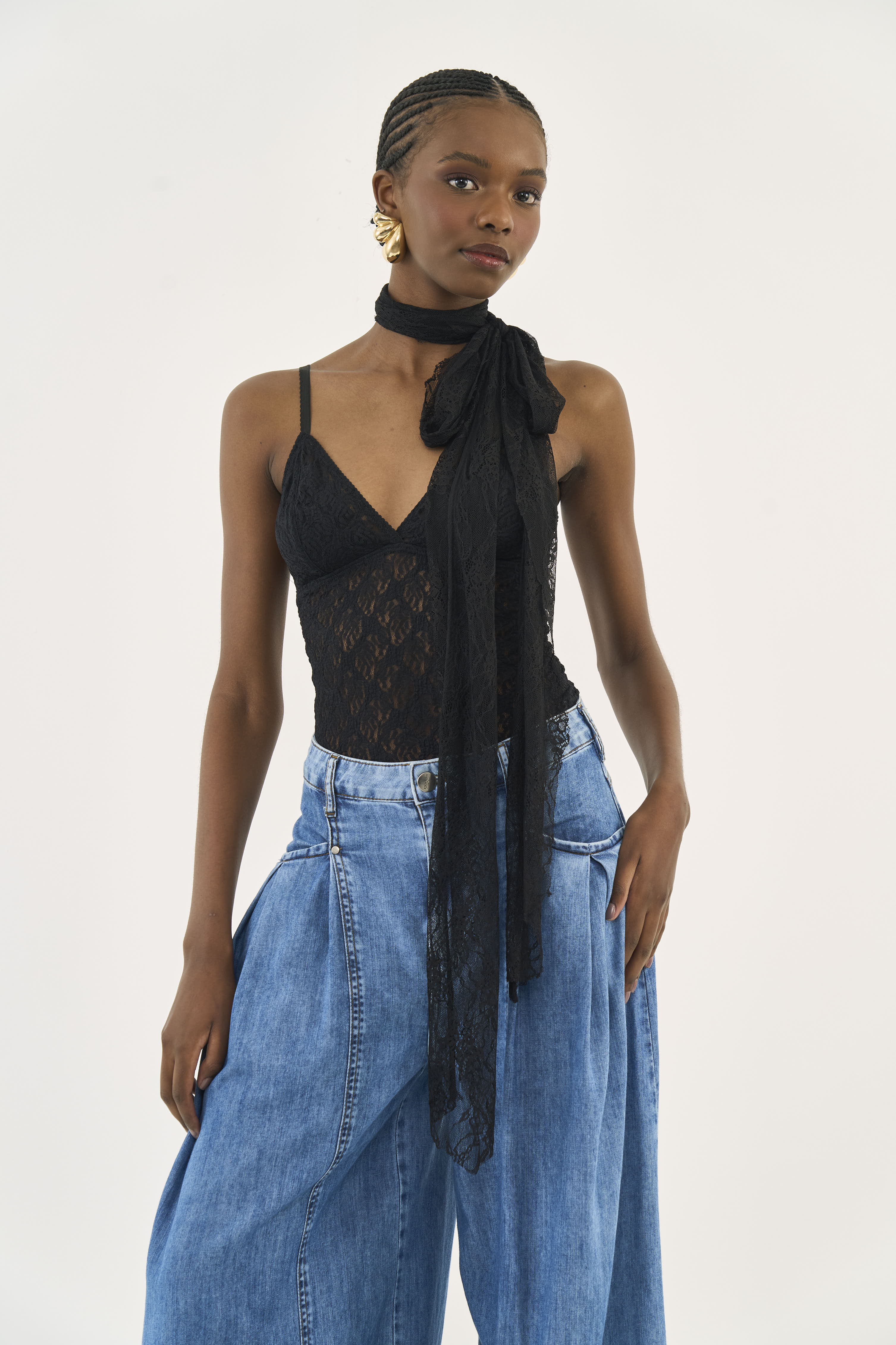 BLUSA RENDA G PRETO
