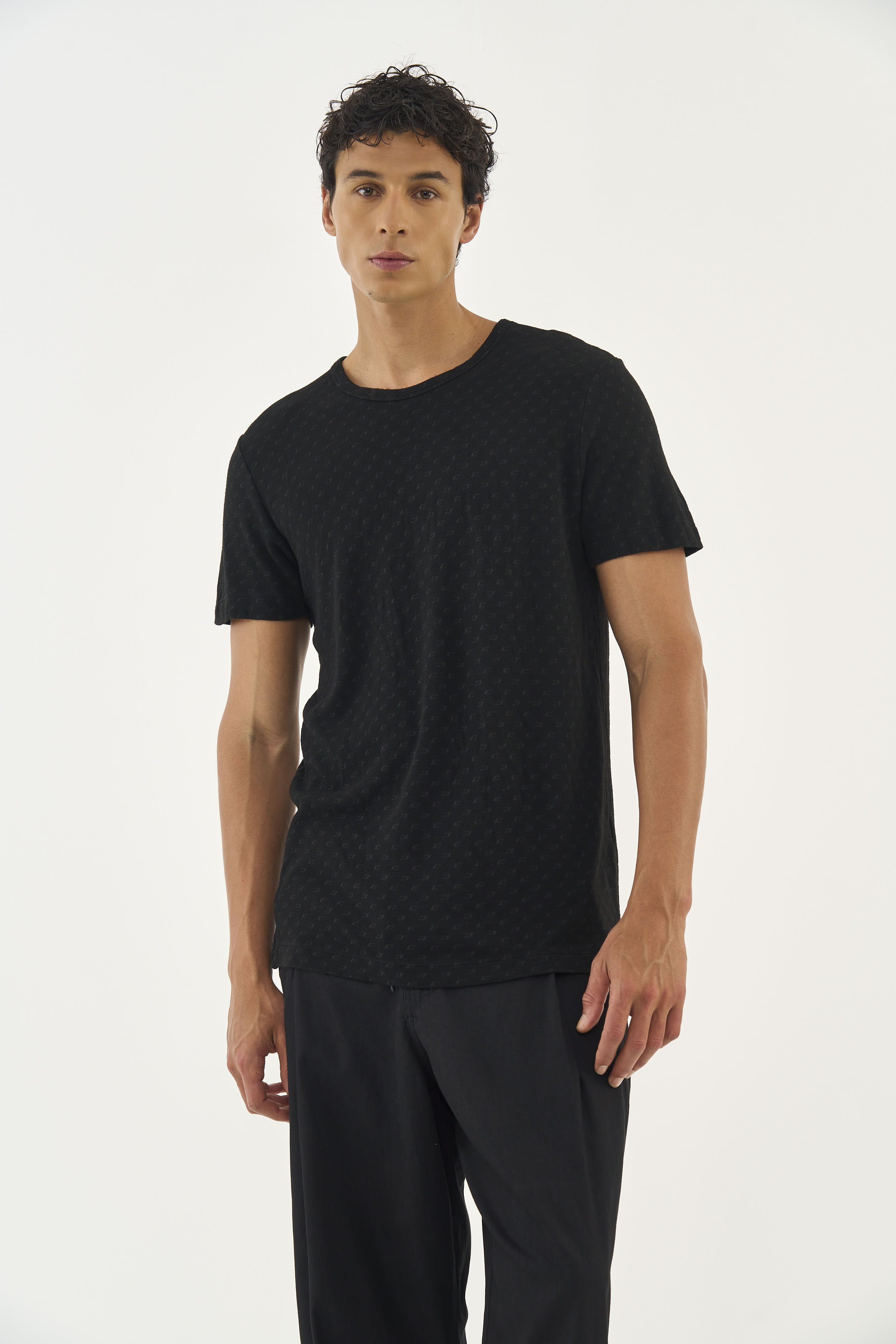CAMISETA JACQUARD GG PRETO