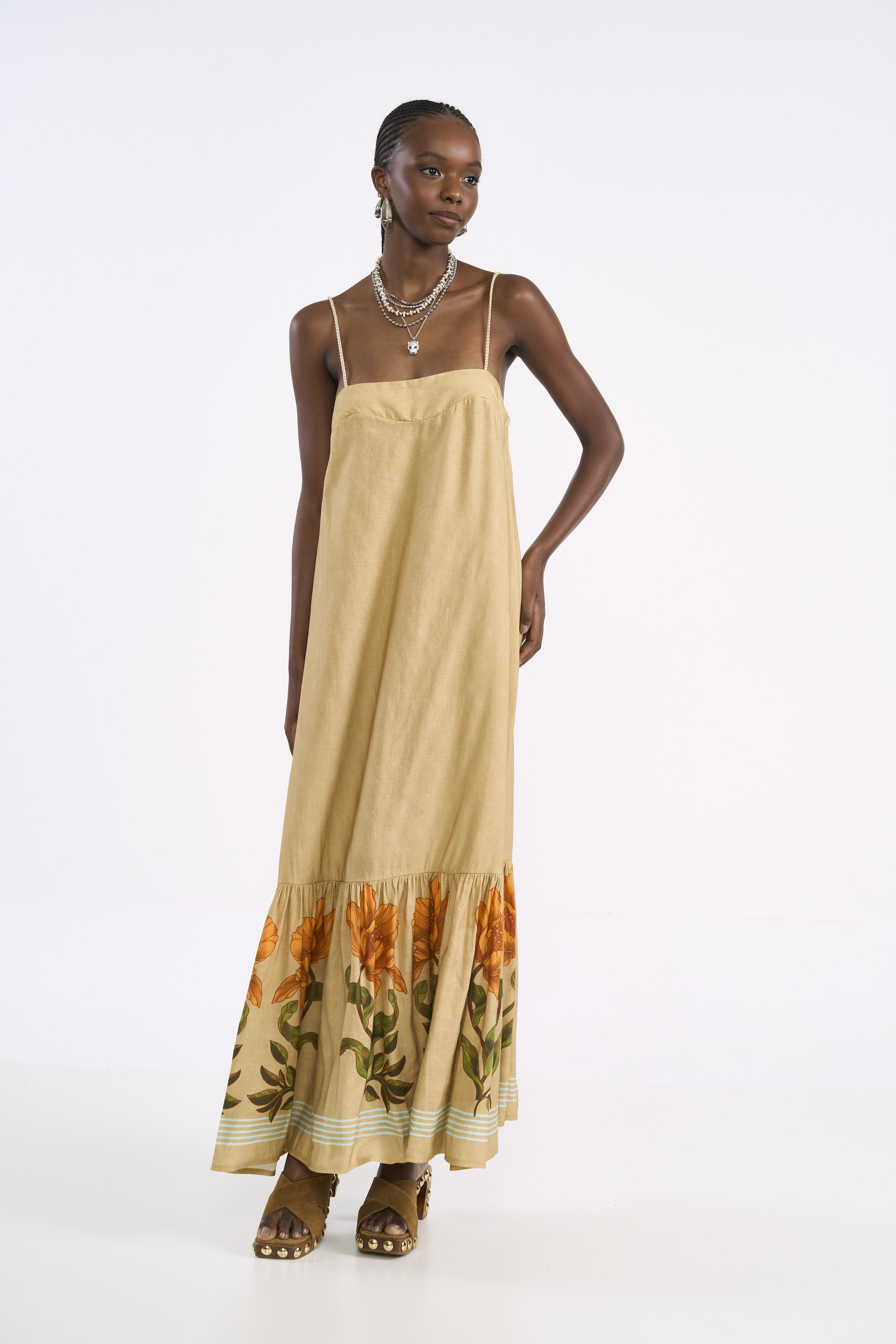 VESTIDO LINHO ESTAMPADO M MALFITANA II
