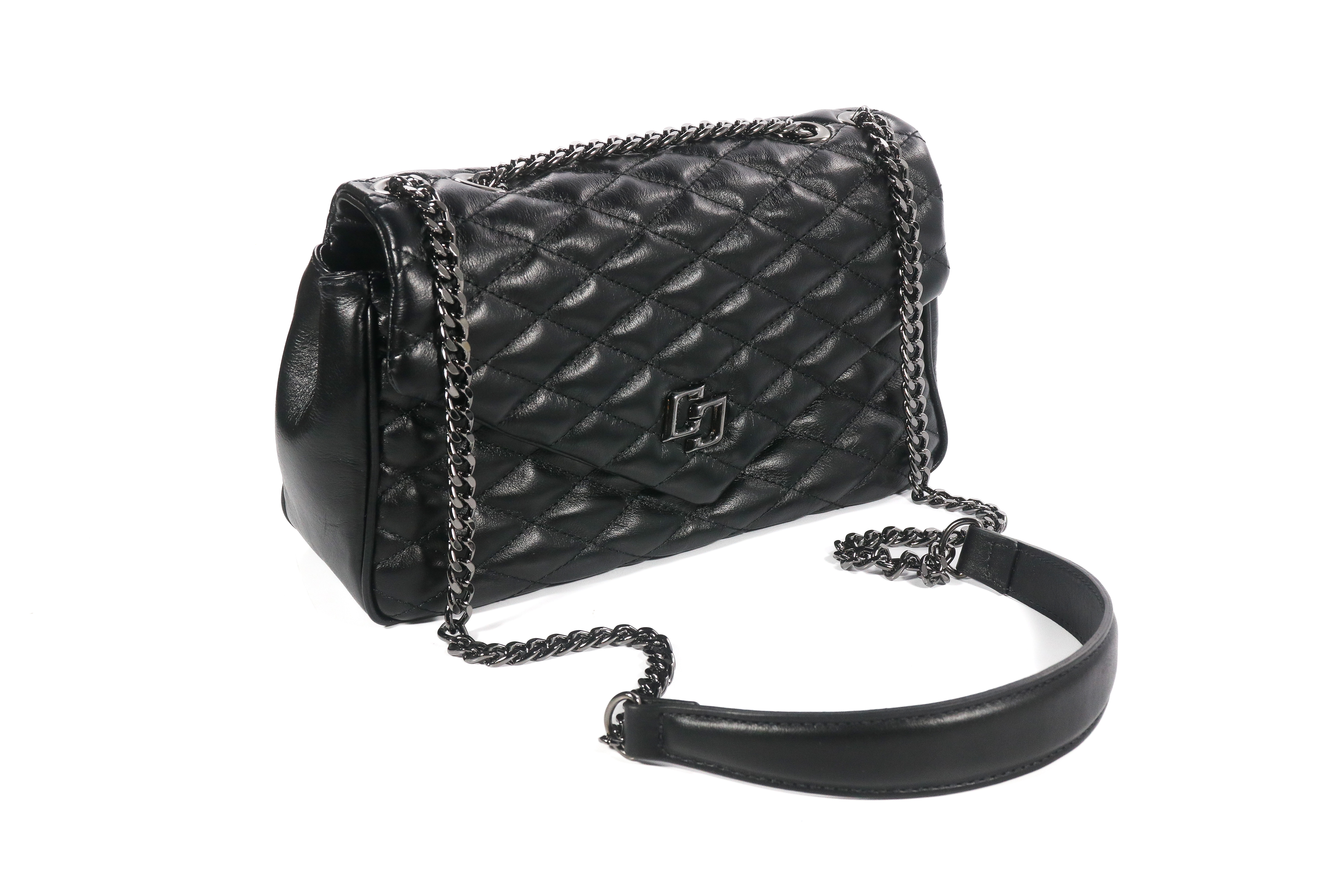 BOLSA COLCCI SHOULDER KATE COURO U PRETO