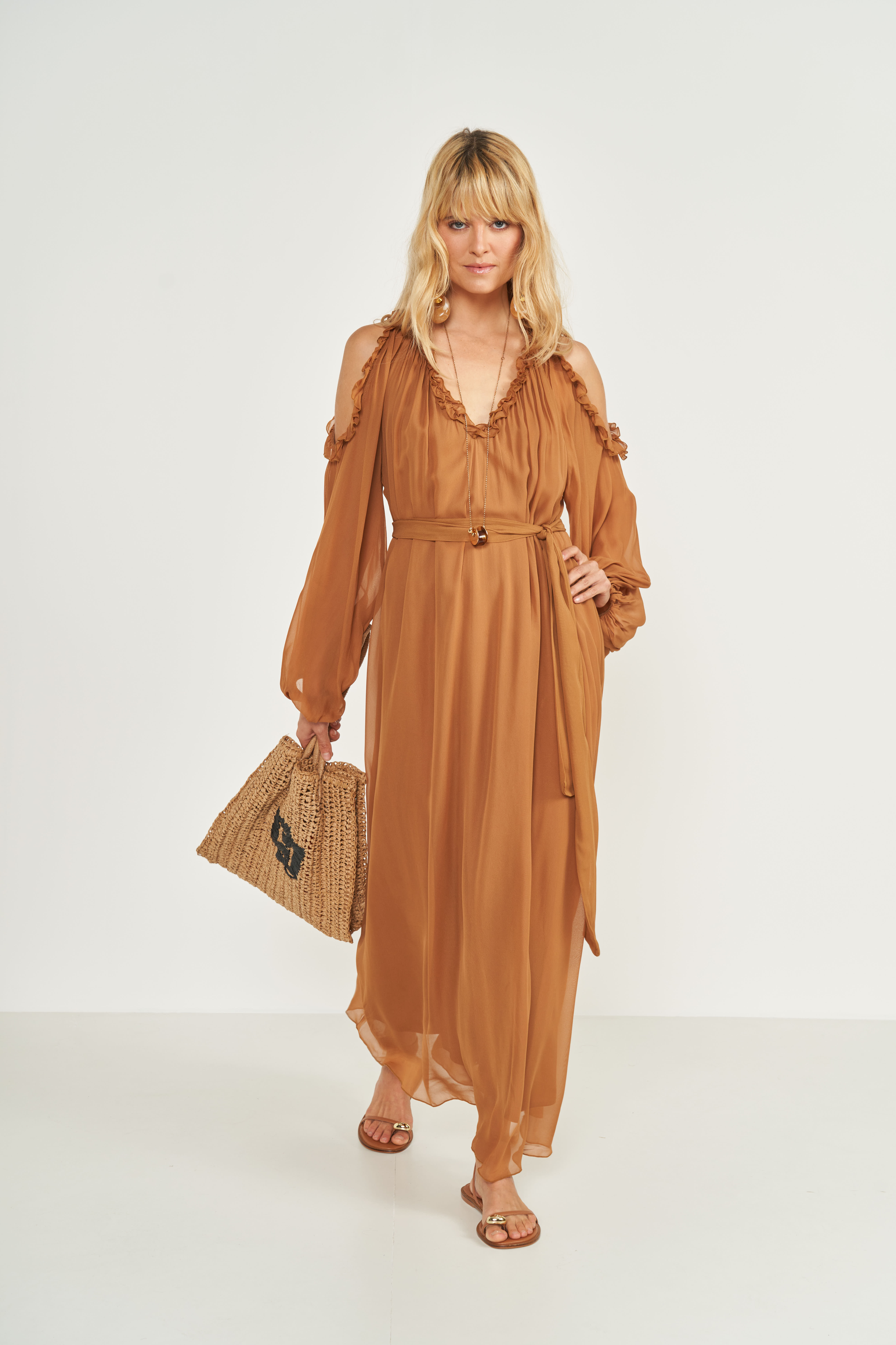 VESTIDO COLCCI G MARROM EVERMORE