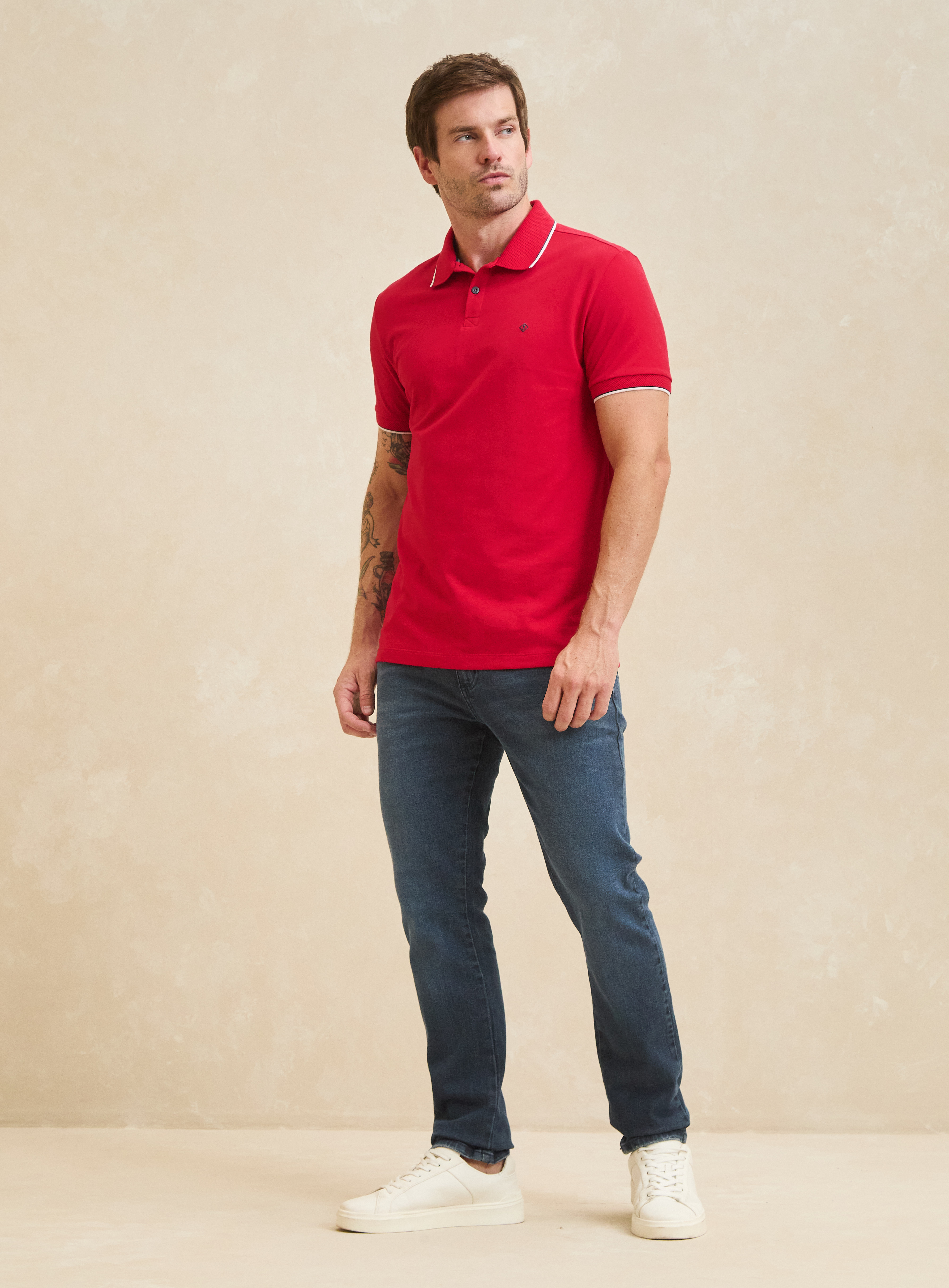POLO FORUM GG VERMELHO SPARKLY