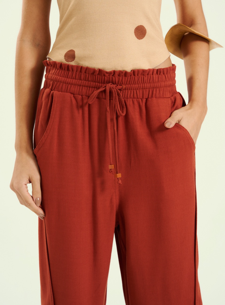 CALÇA OPEN G BEGE GALE