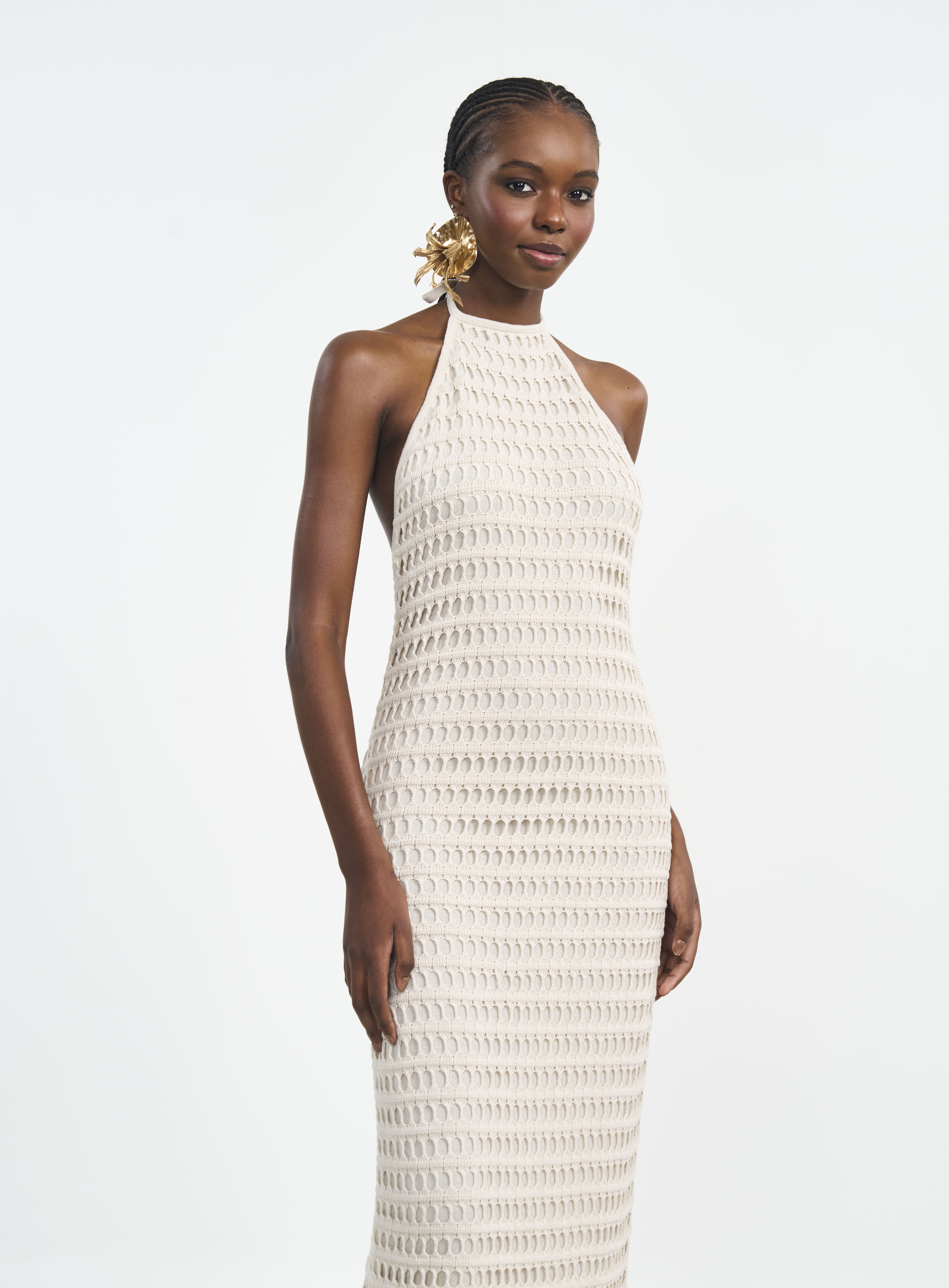 VESTIDO TRICÔ PP BEGE TAUPE
