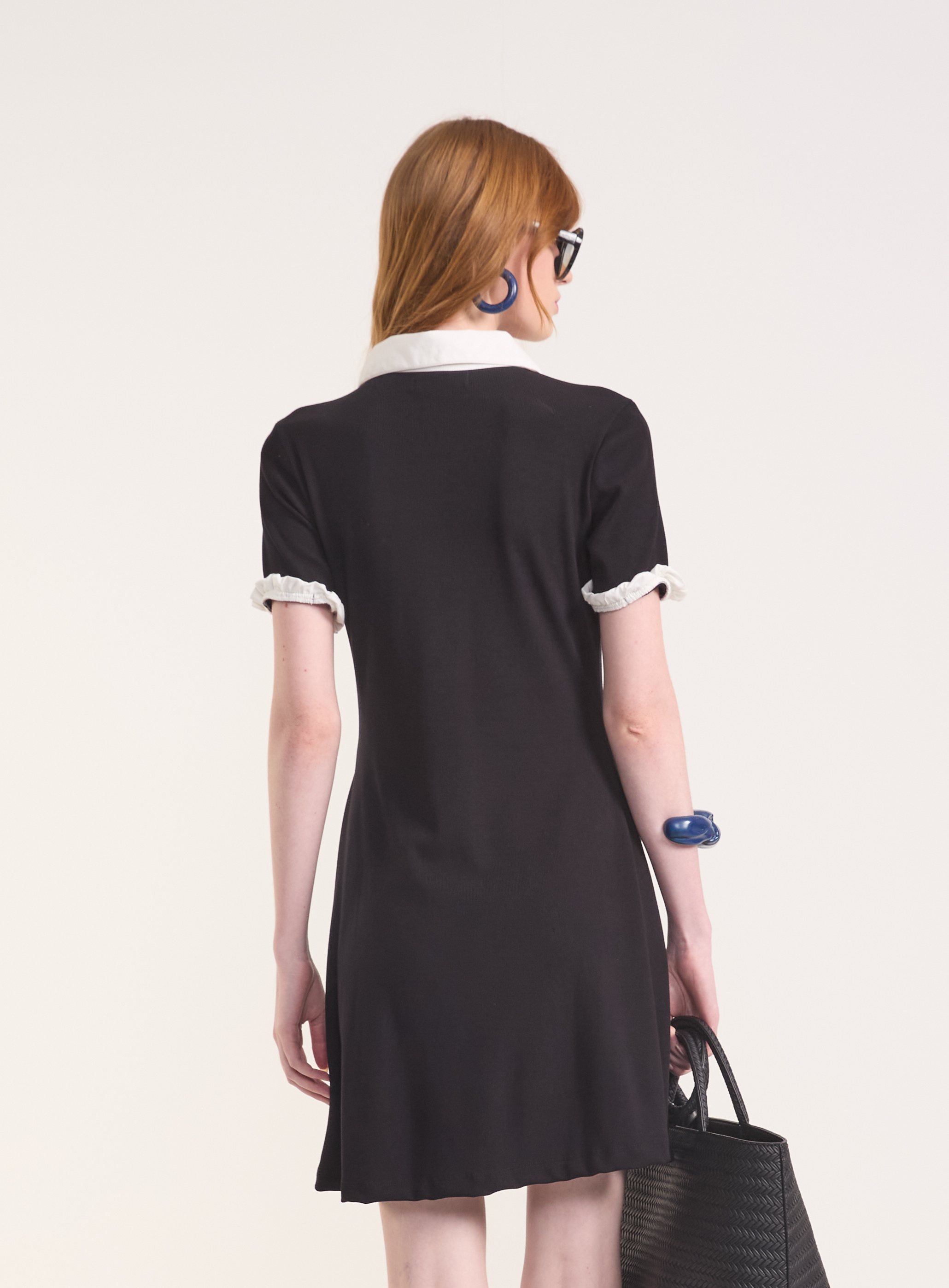 VESTIDO CANELADO PP PRETO