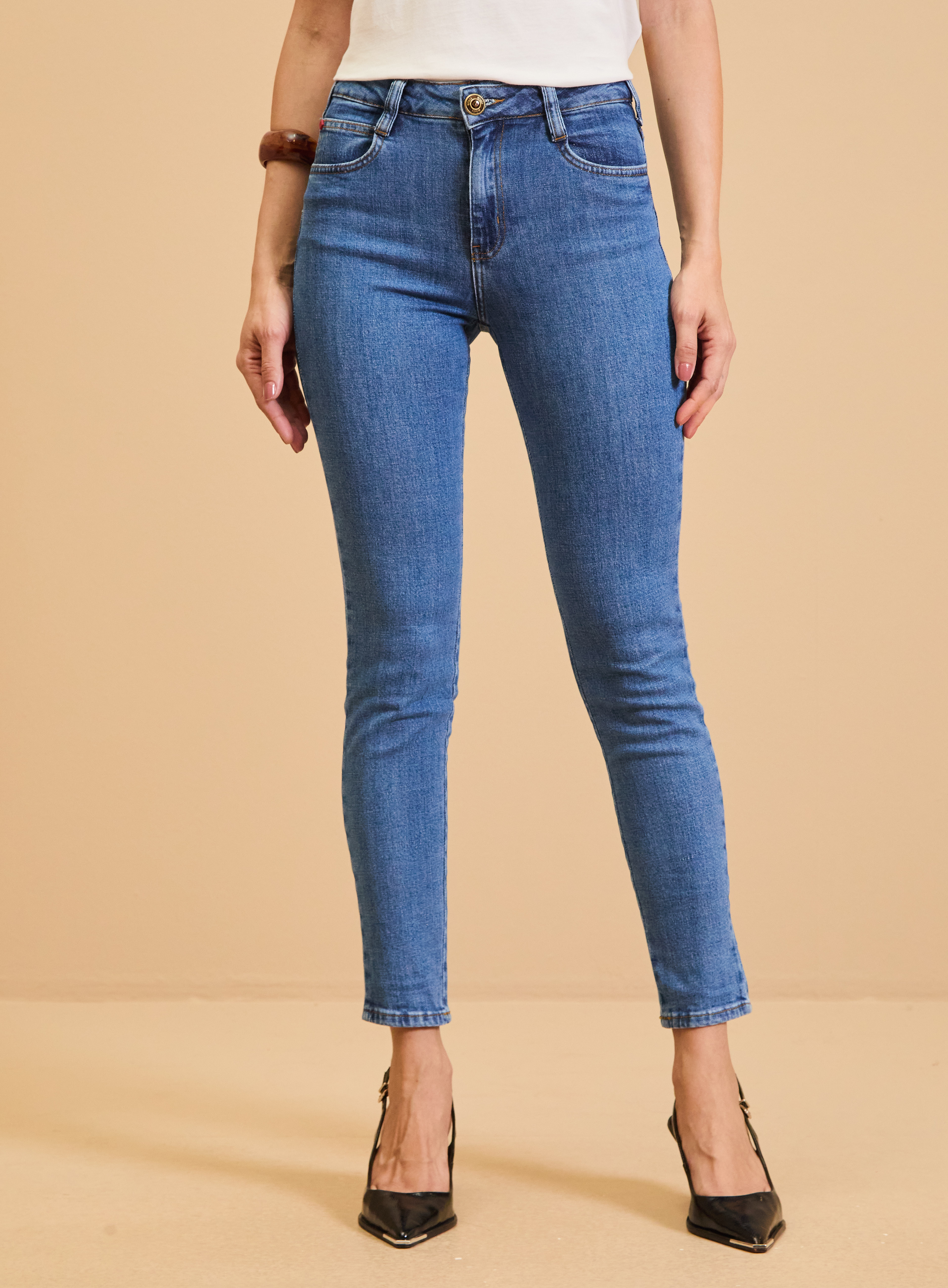 CALÇA JEANS MARISA 2 CIGARRETE 38 INDIGO