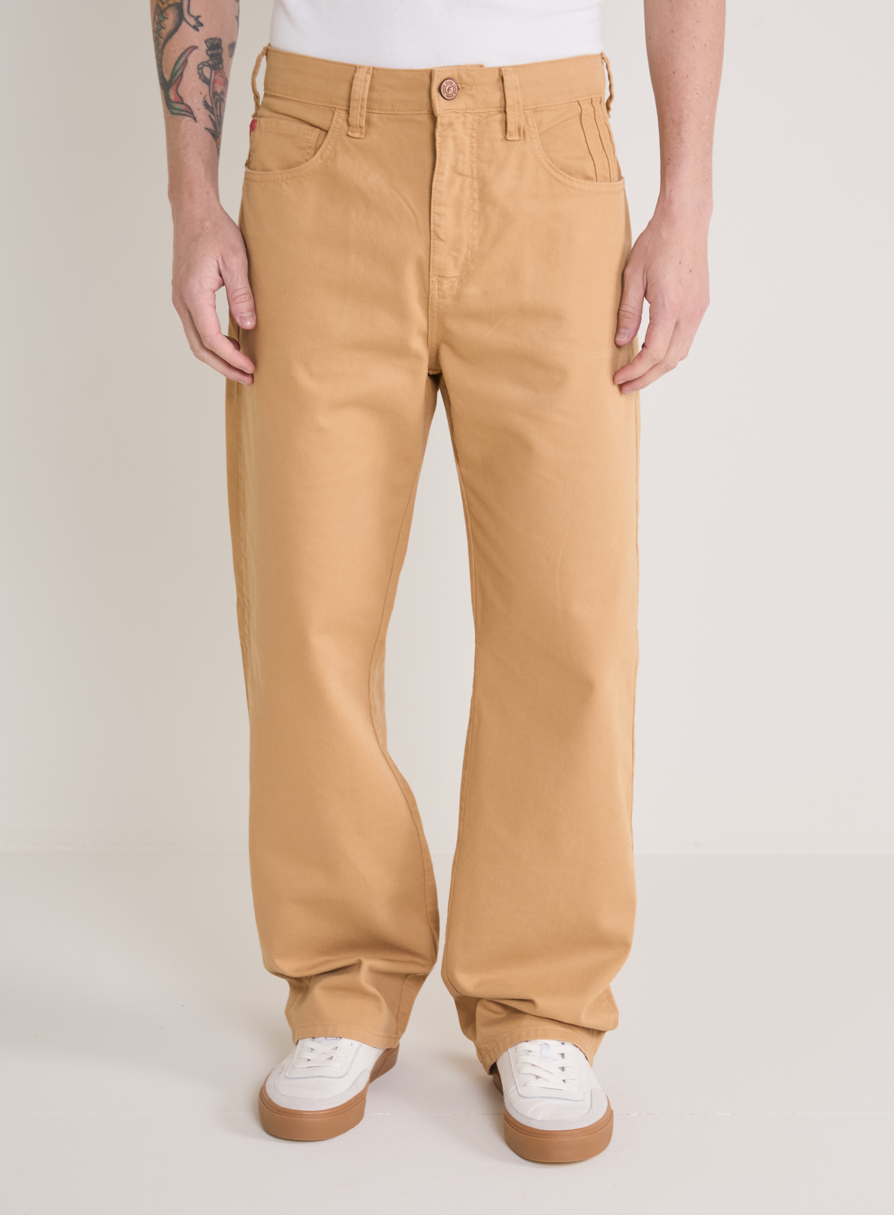 CALÇA SARJA MALTA 38 BEGE TAG