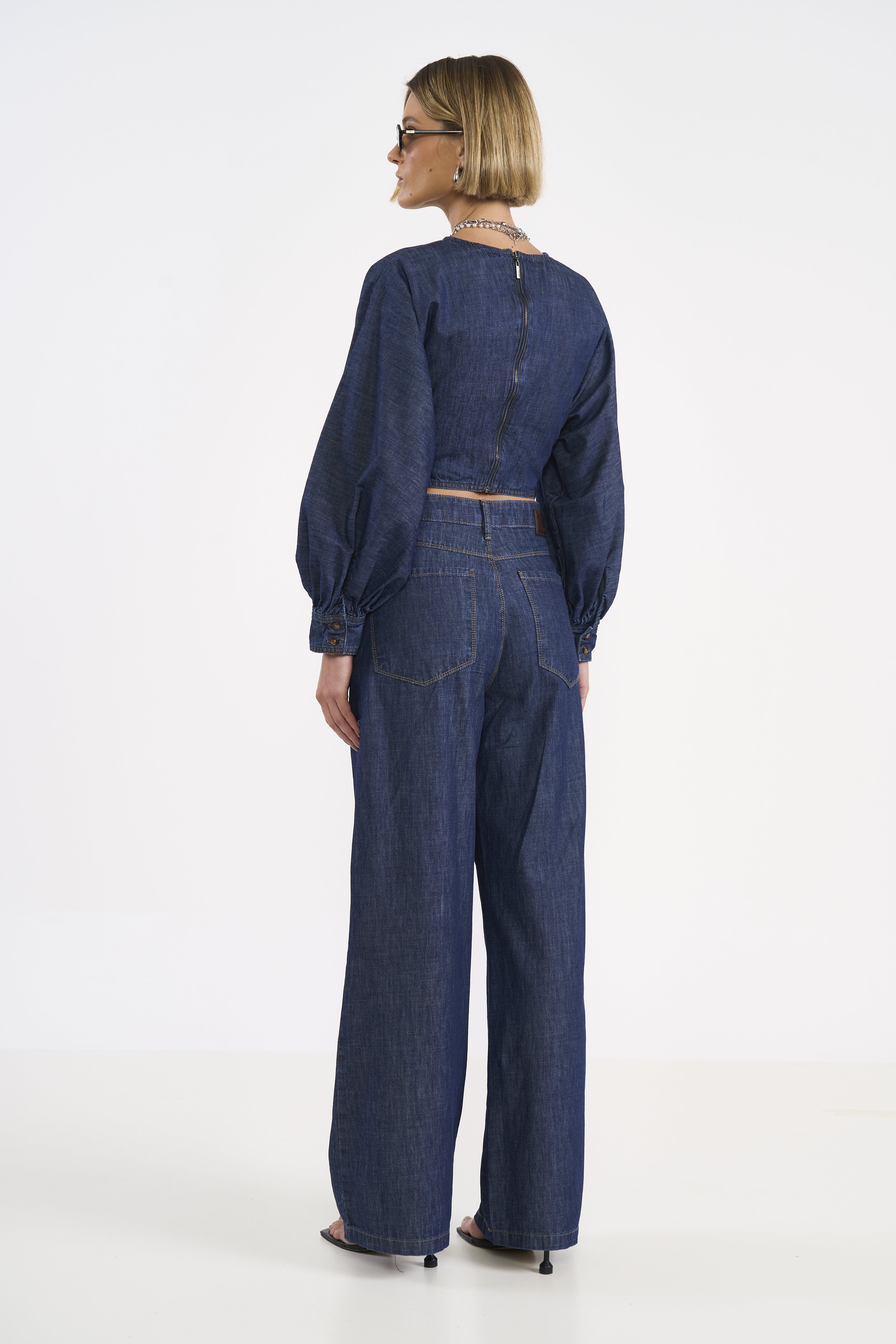 CALÇA JEANS JOANA WIDE 38 INDIGO