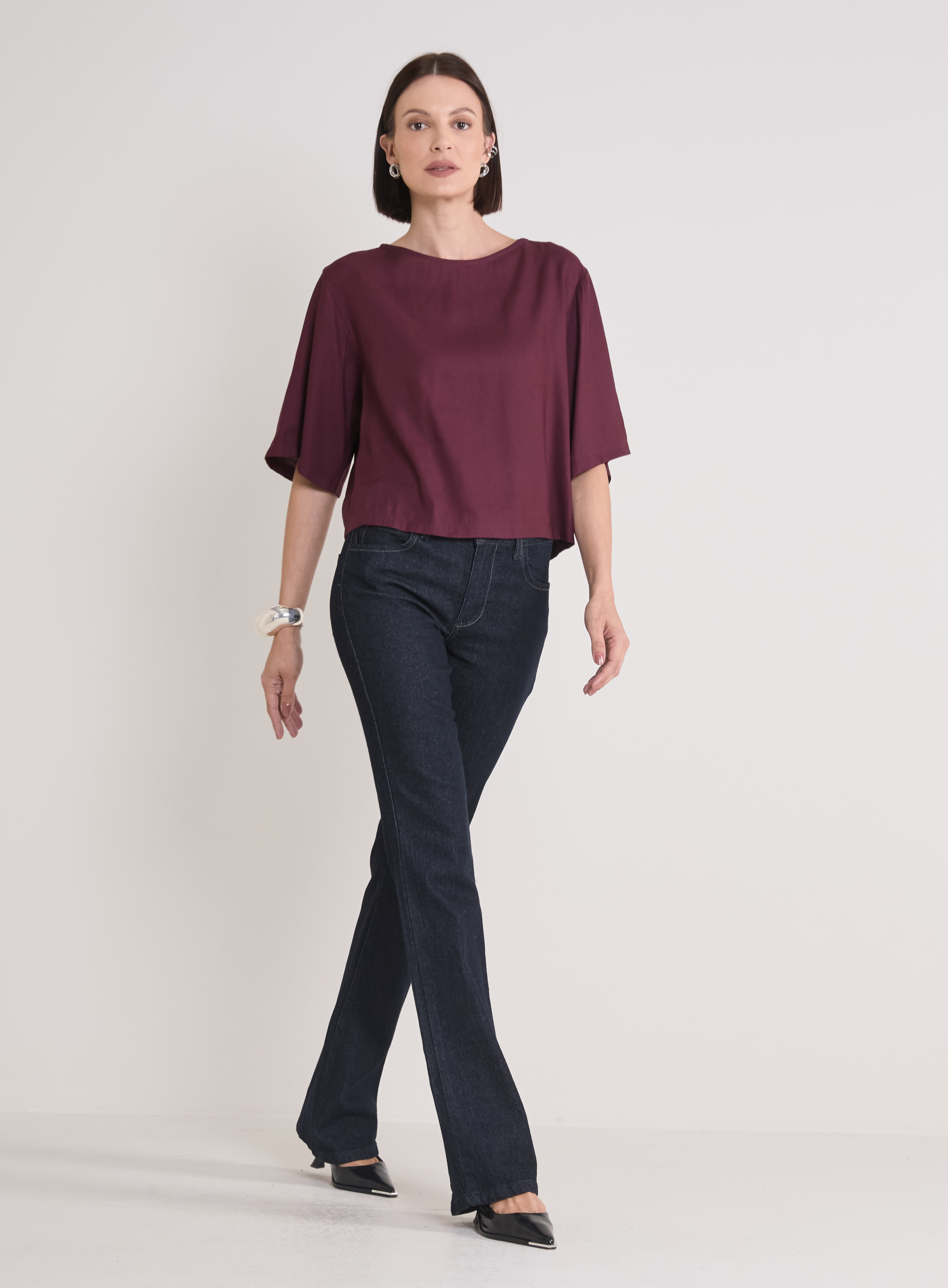 CALÇA JEANS BOOT CUT 44 INDIGO