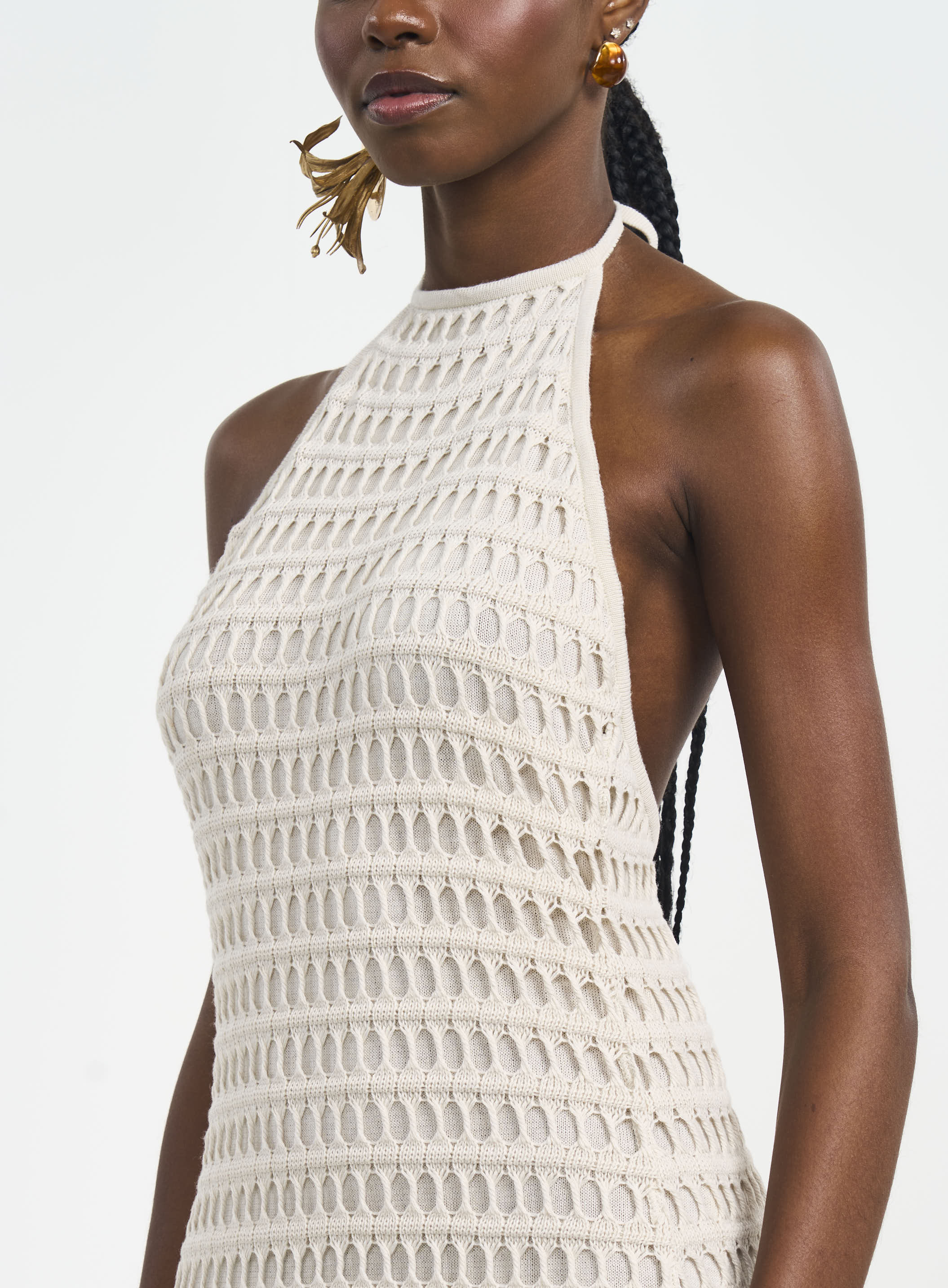 VESTIDO TRICÔ PP BEGE TAUPE