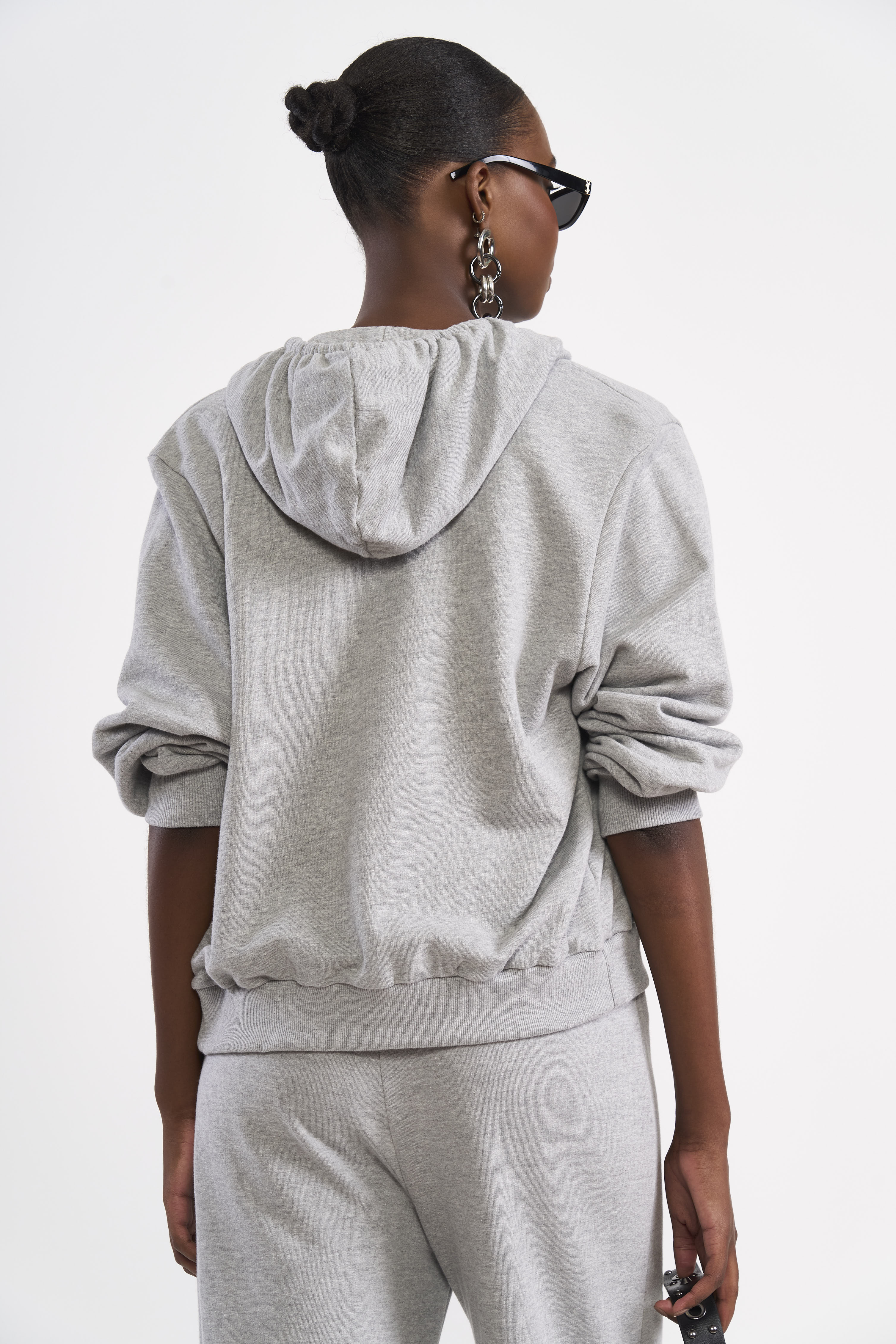 JAQUETA MOLETOM M CINZA ALITA