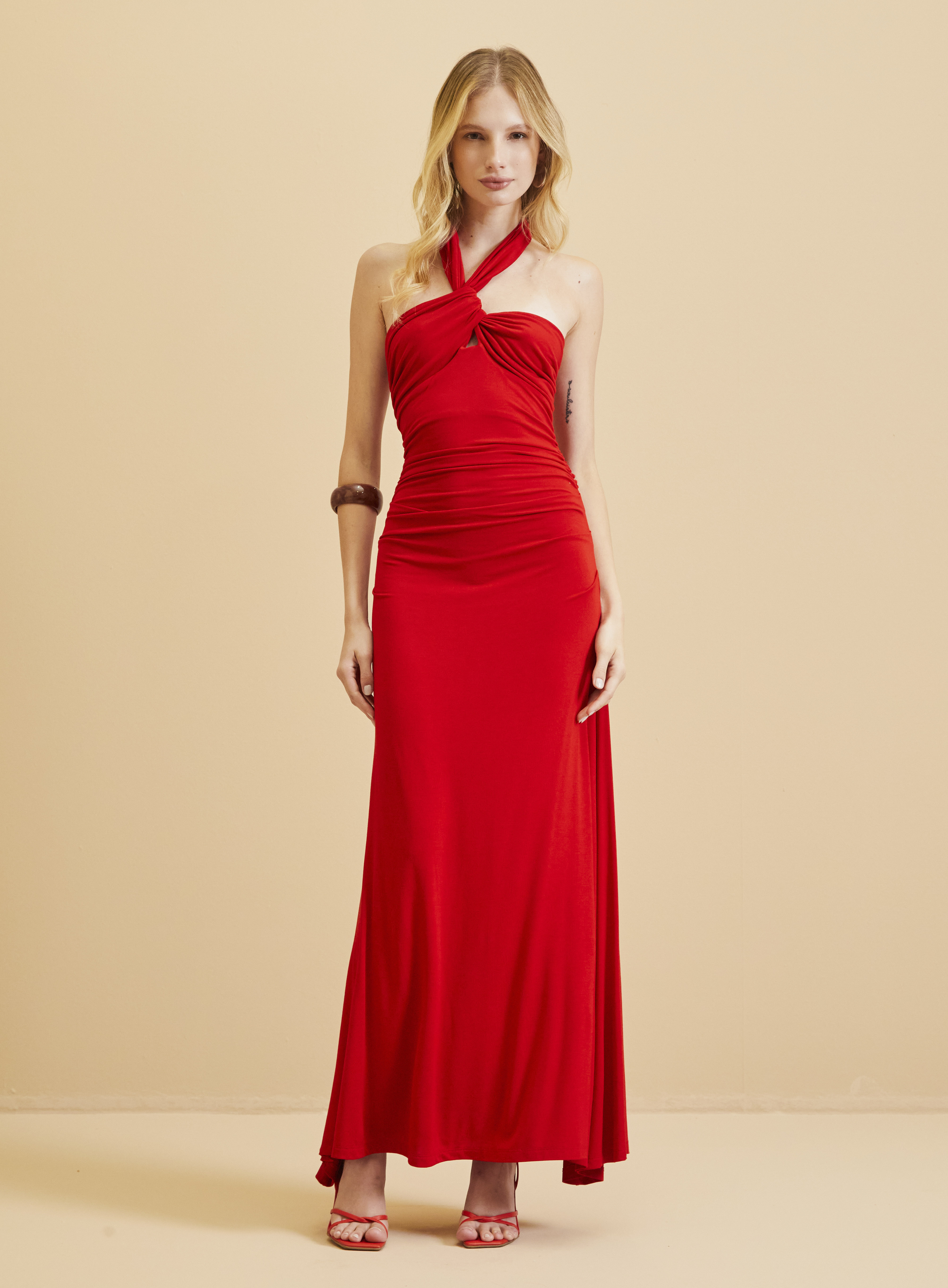 VESTIDO FORUM P VERMELHO SPARKLY