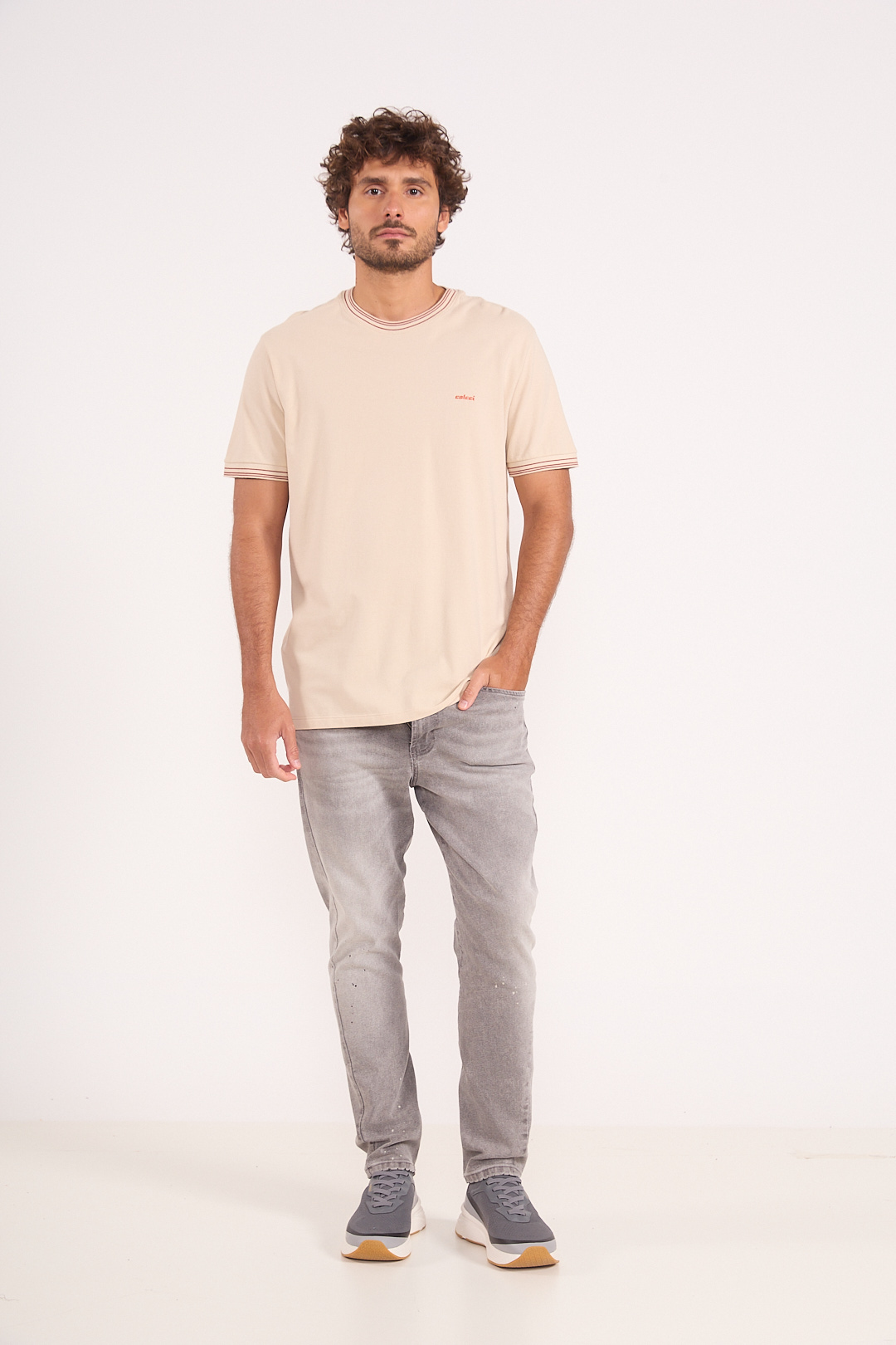 CAMISETA COLCCI M BEGE TAUPE