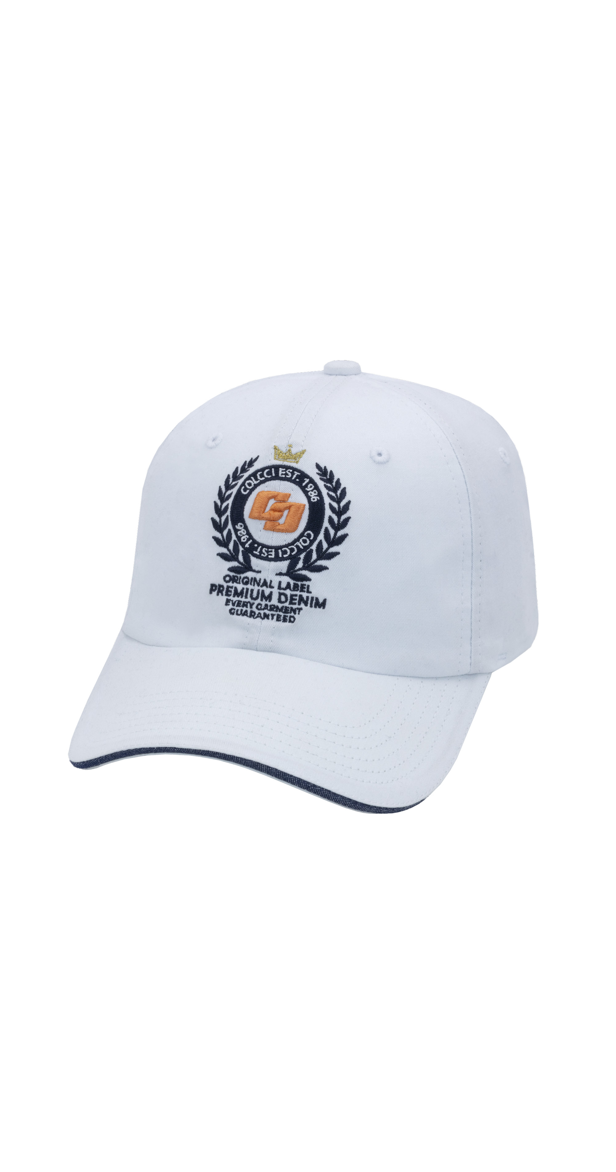 BONÉ COLCCI UNISSEX COM BORDADO FRONTAL U BRANCO