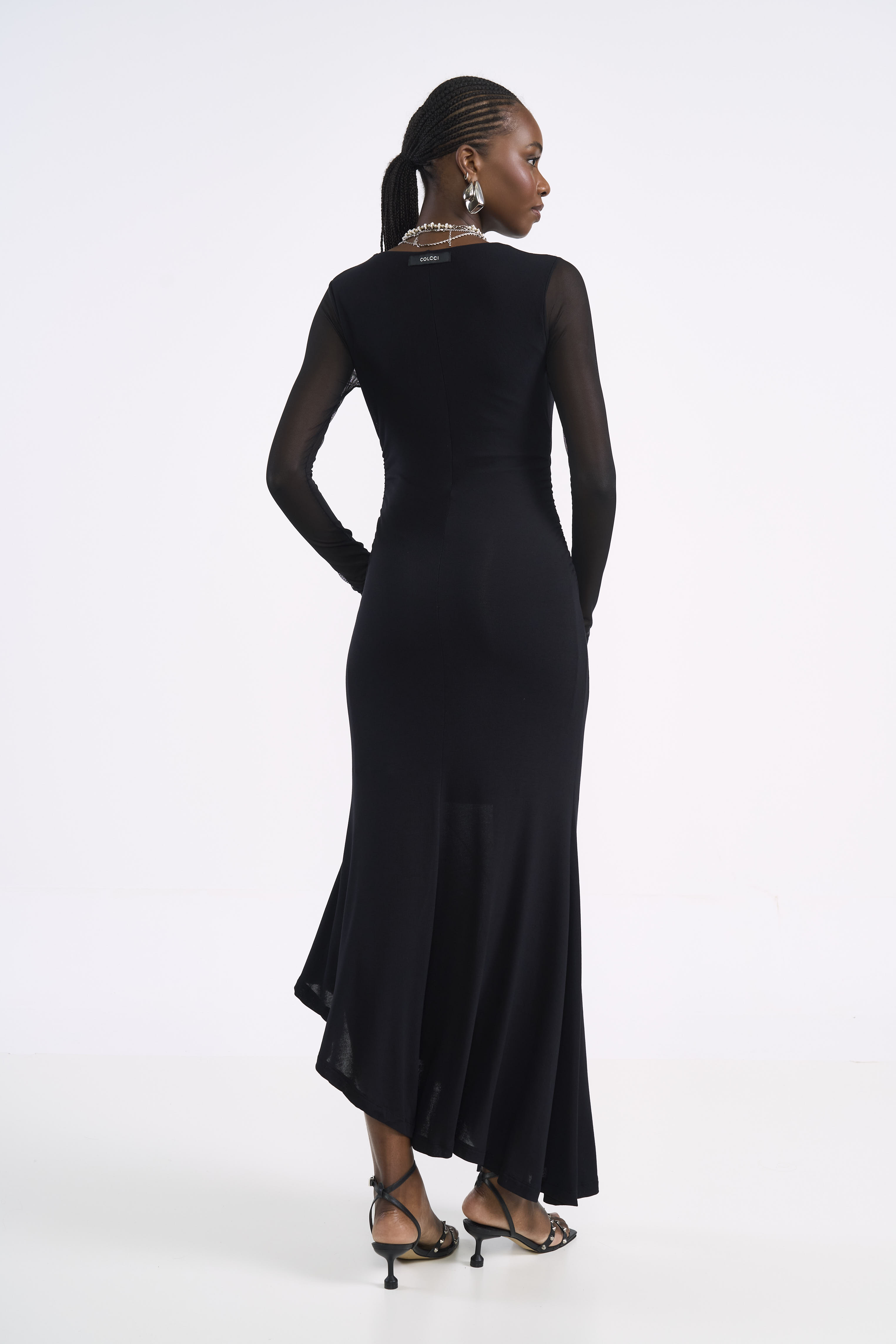 VESTIDO DETALHE TULE P PRETO