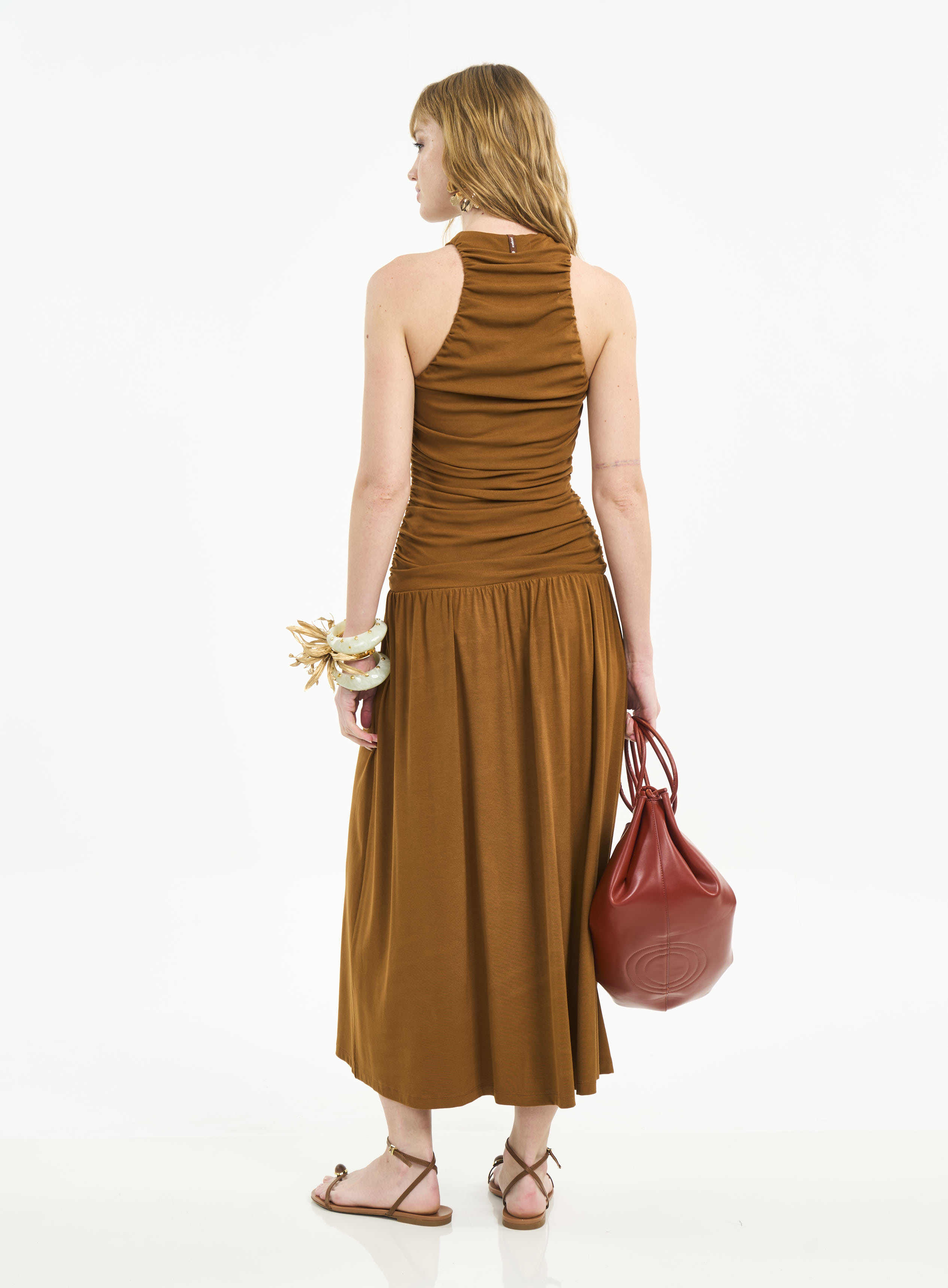 VESTIDO COLCCI M MARROM DROME