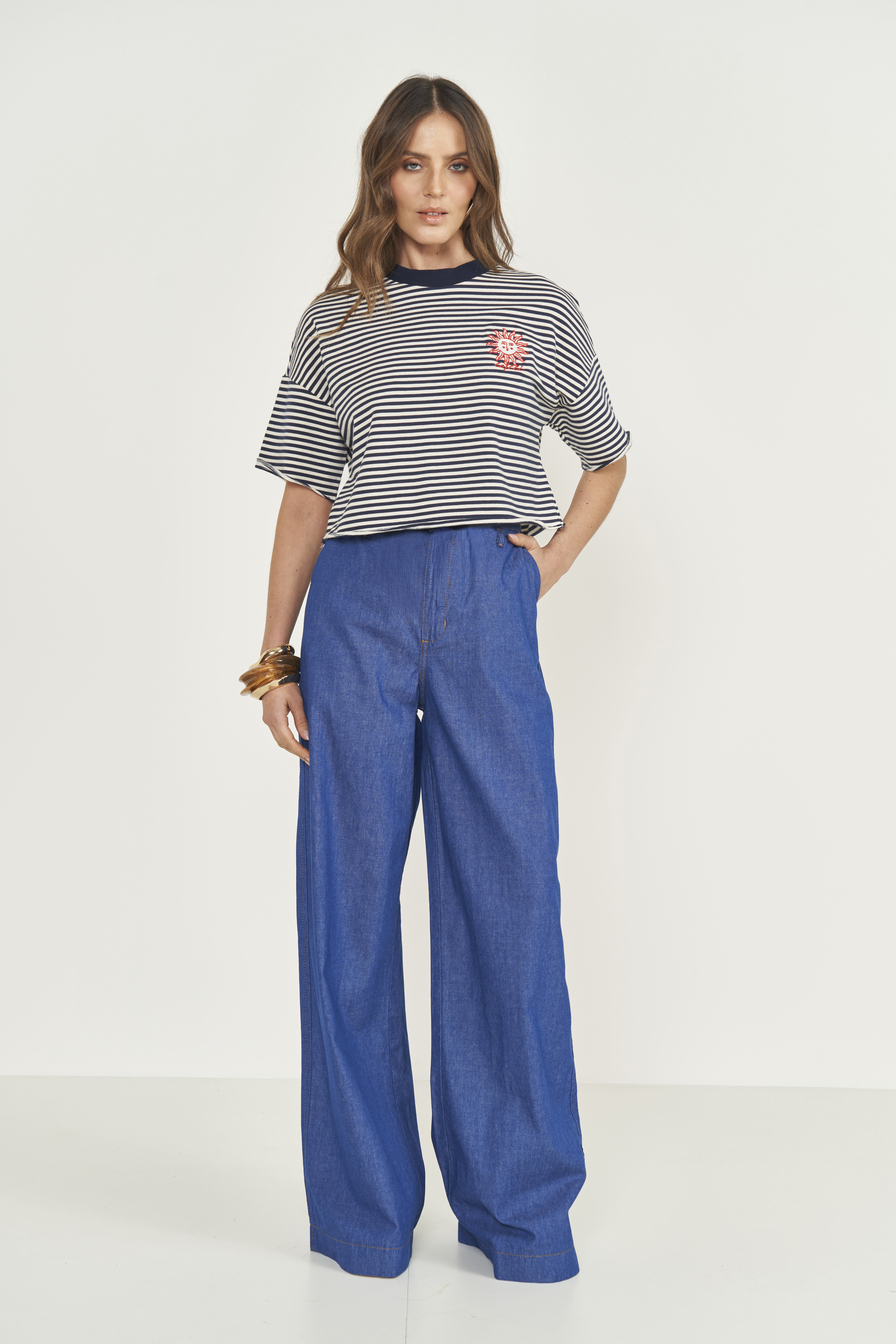 CALÇA JEANS JOANA 44 INDIGO CLARO