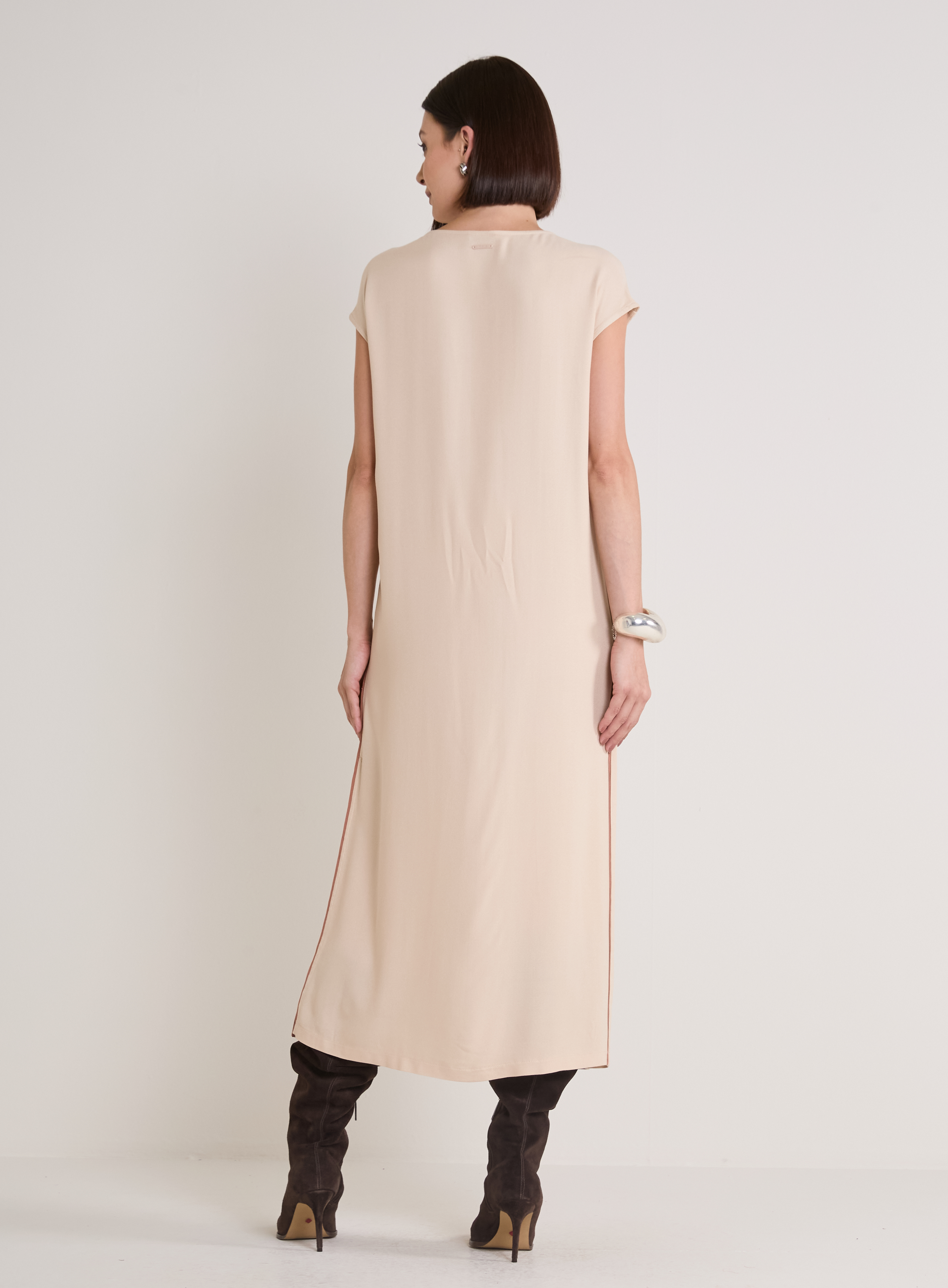 VESTIDO FORUM P BEGE / MARROM