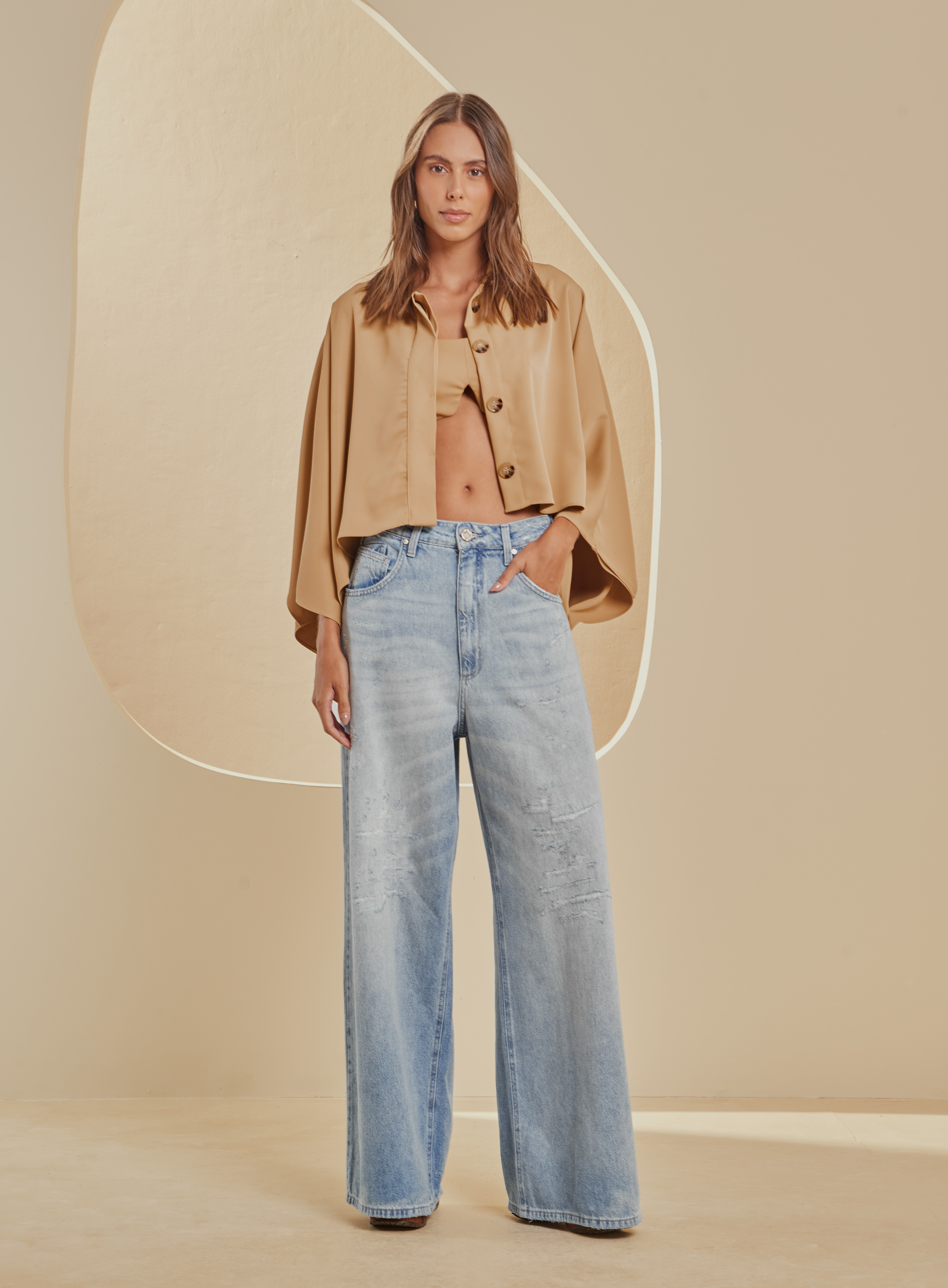CALÇA JEANS BAGGY 38 INDIGO