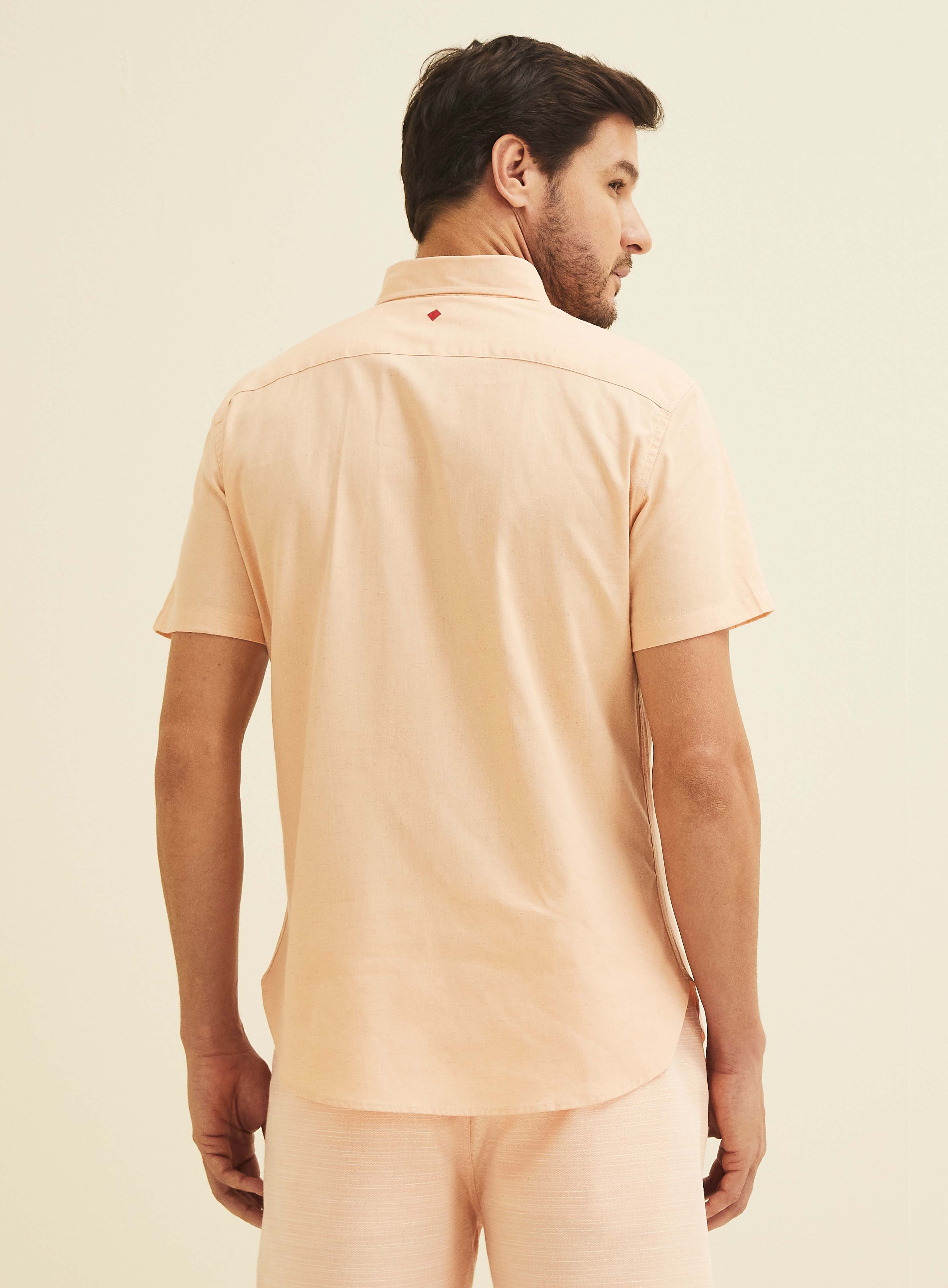 CAMISA LINHO ST BARTHS GG ROSA CANDY PEACH