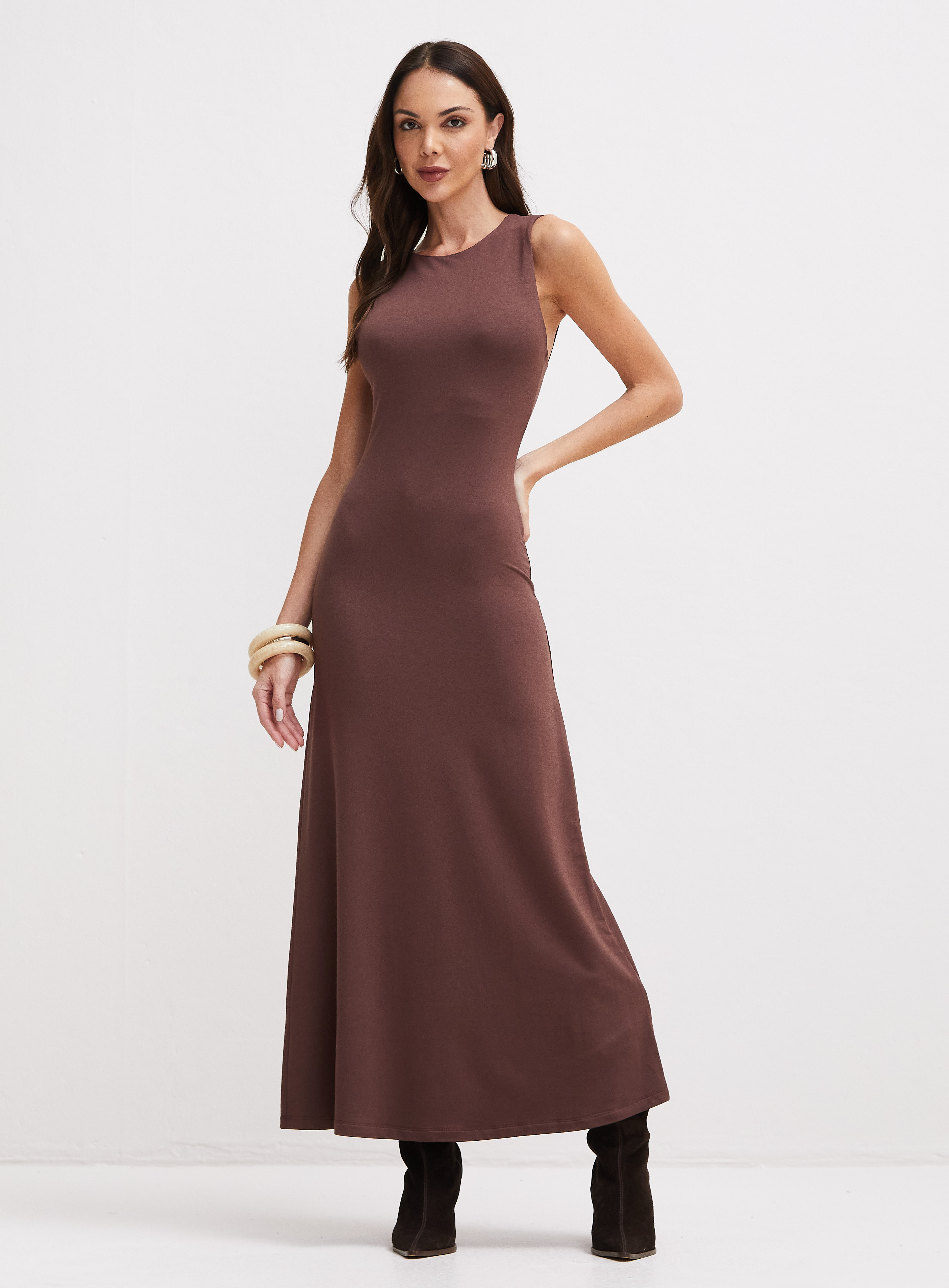 VESTIDO FORUM G MARROM BROWN SO
