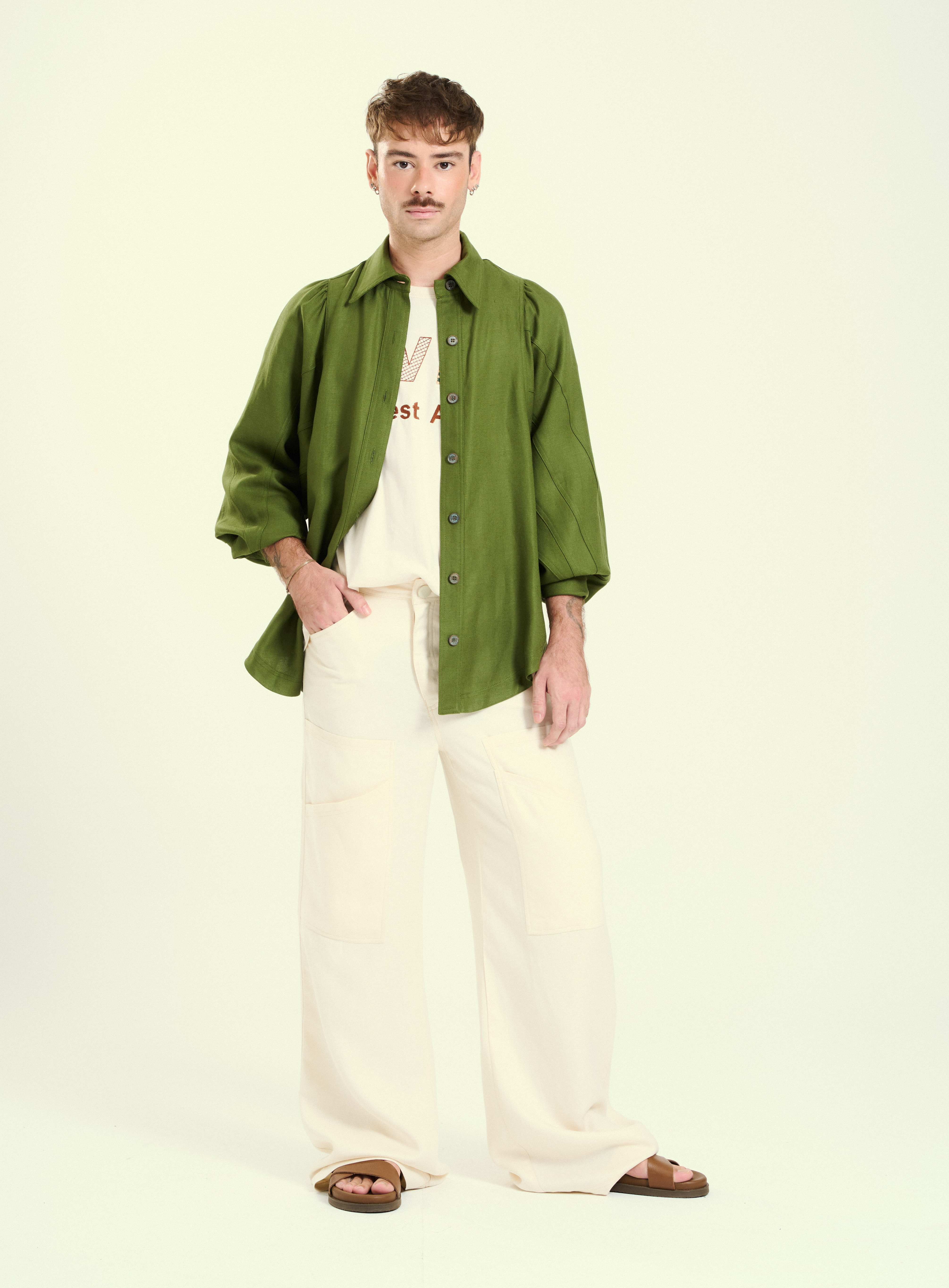 CAMISA LINHO G VERDE CAPER