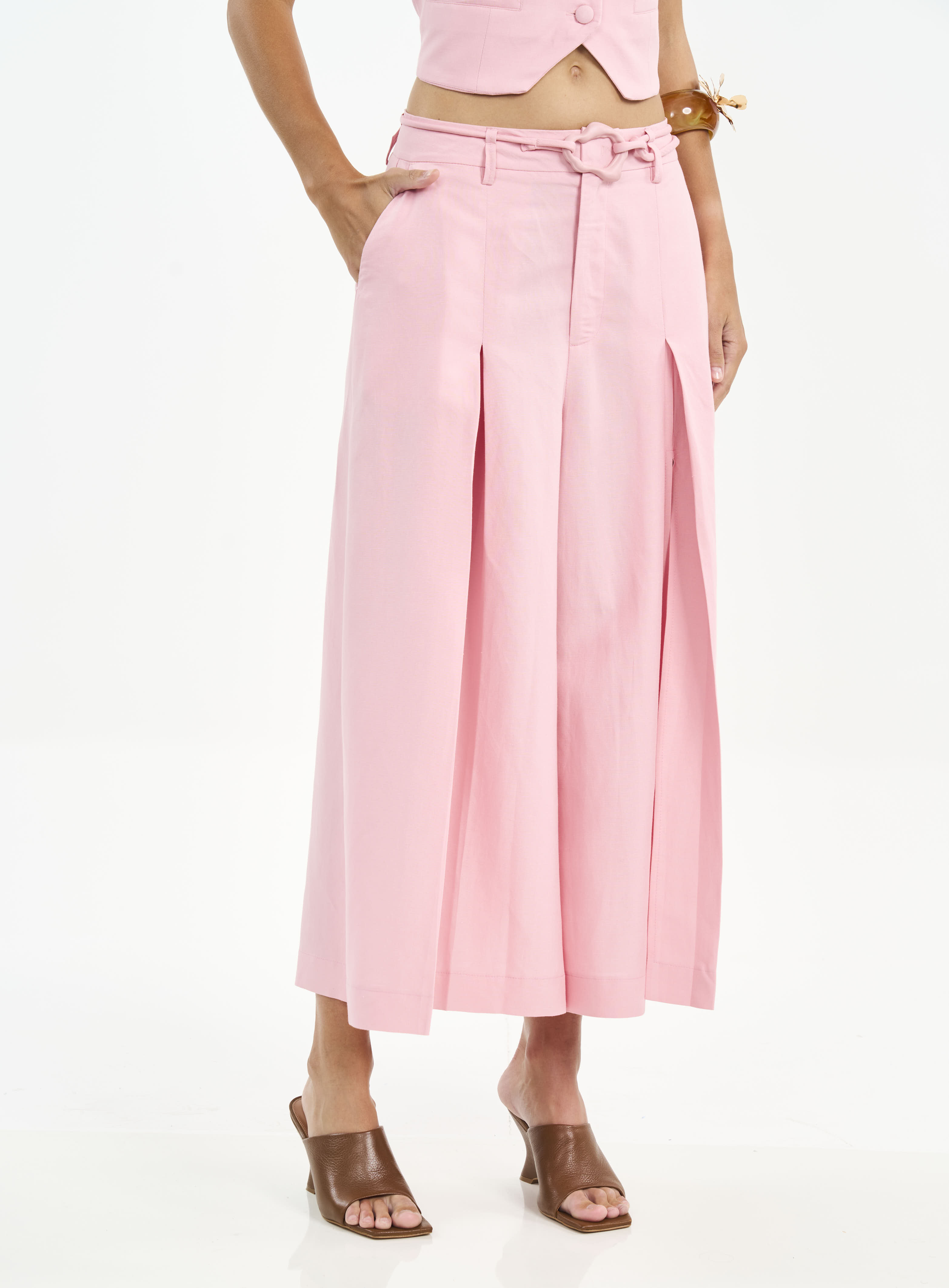 CALÇA LINHO P ROSA ICE PINK