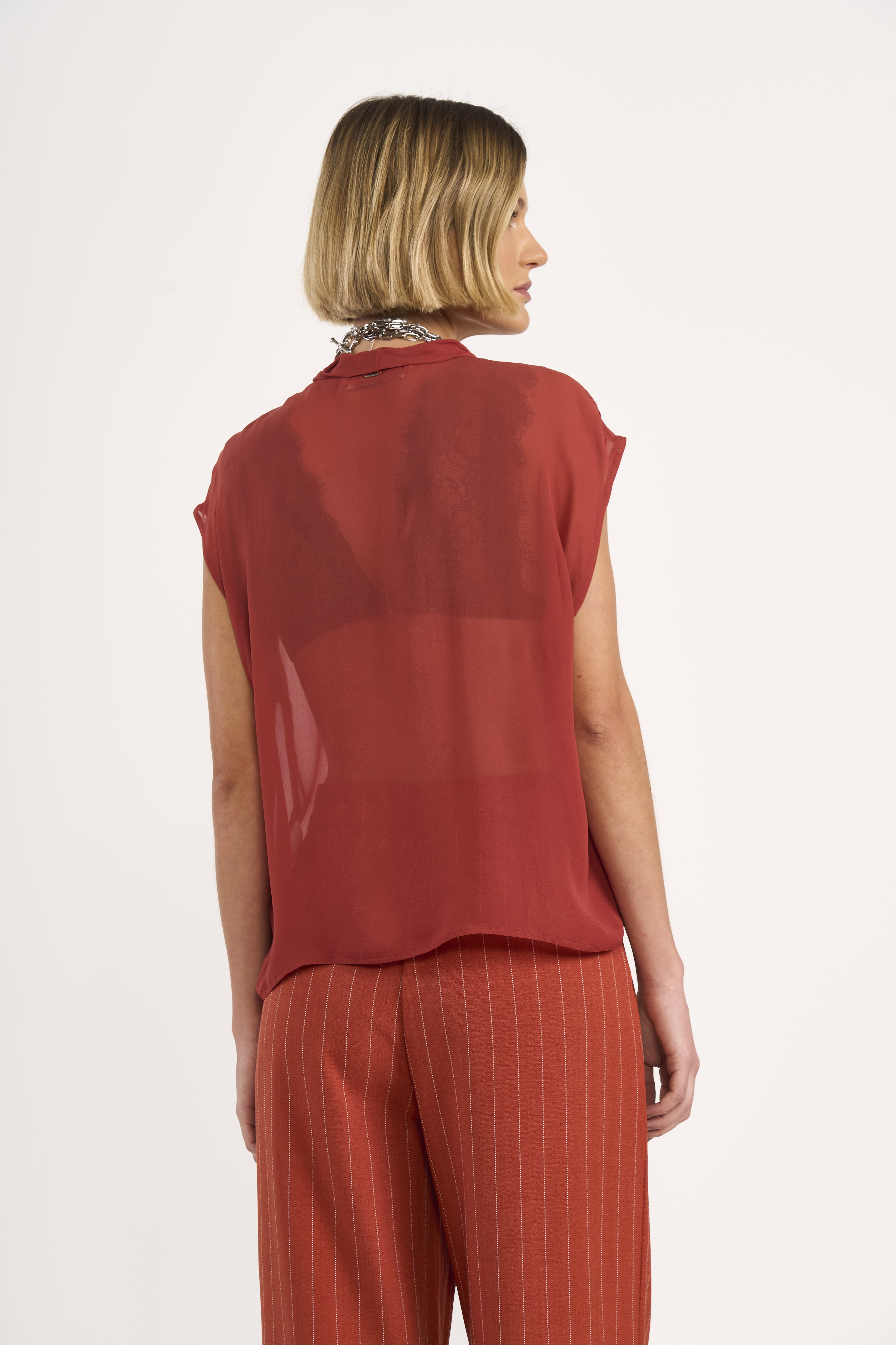 BLUSA COLCCI P MARROM BRICKLAN