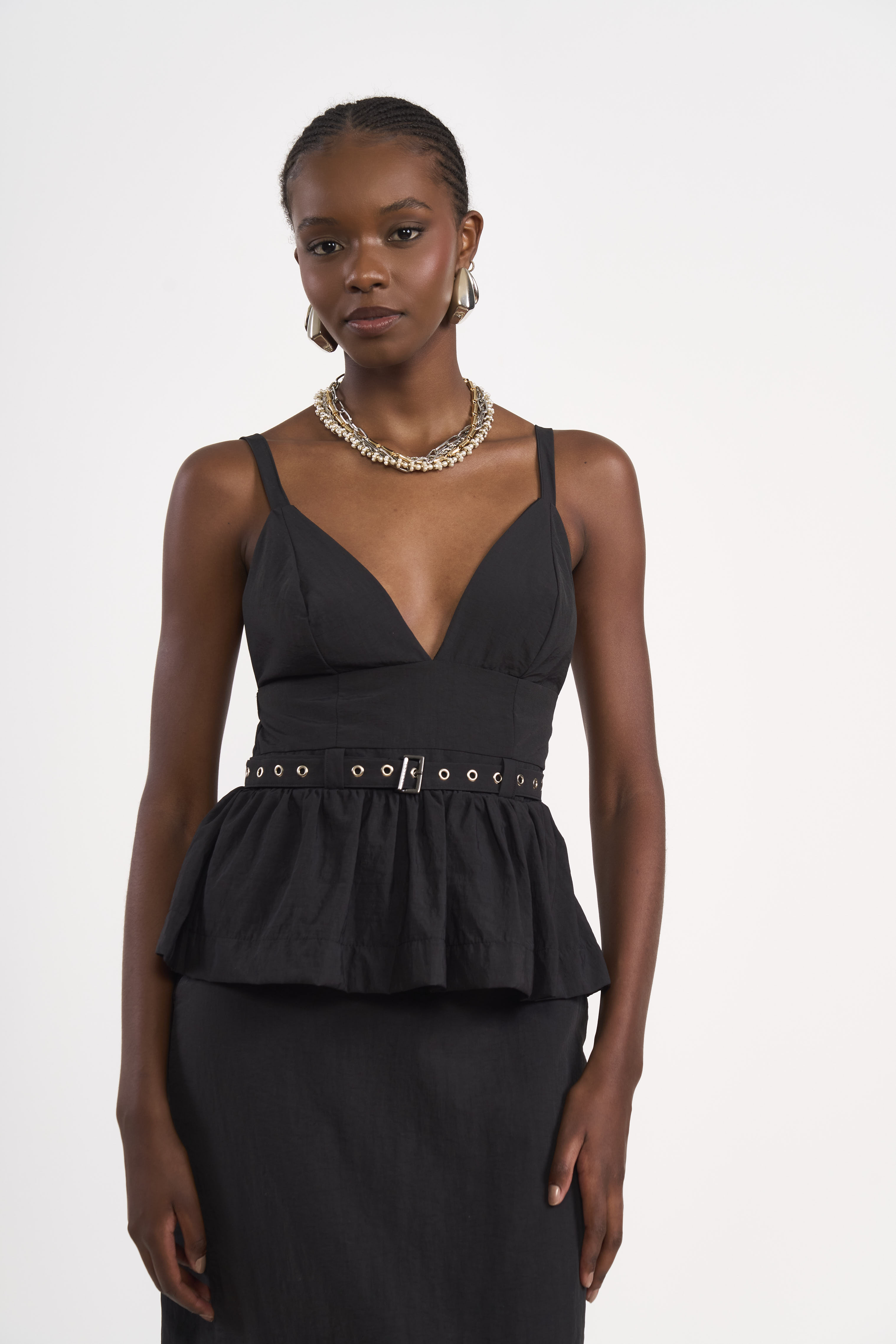 VESTIDO COM CINTO P PRETO