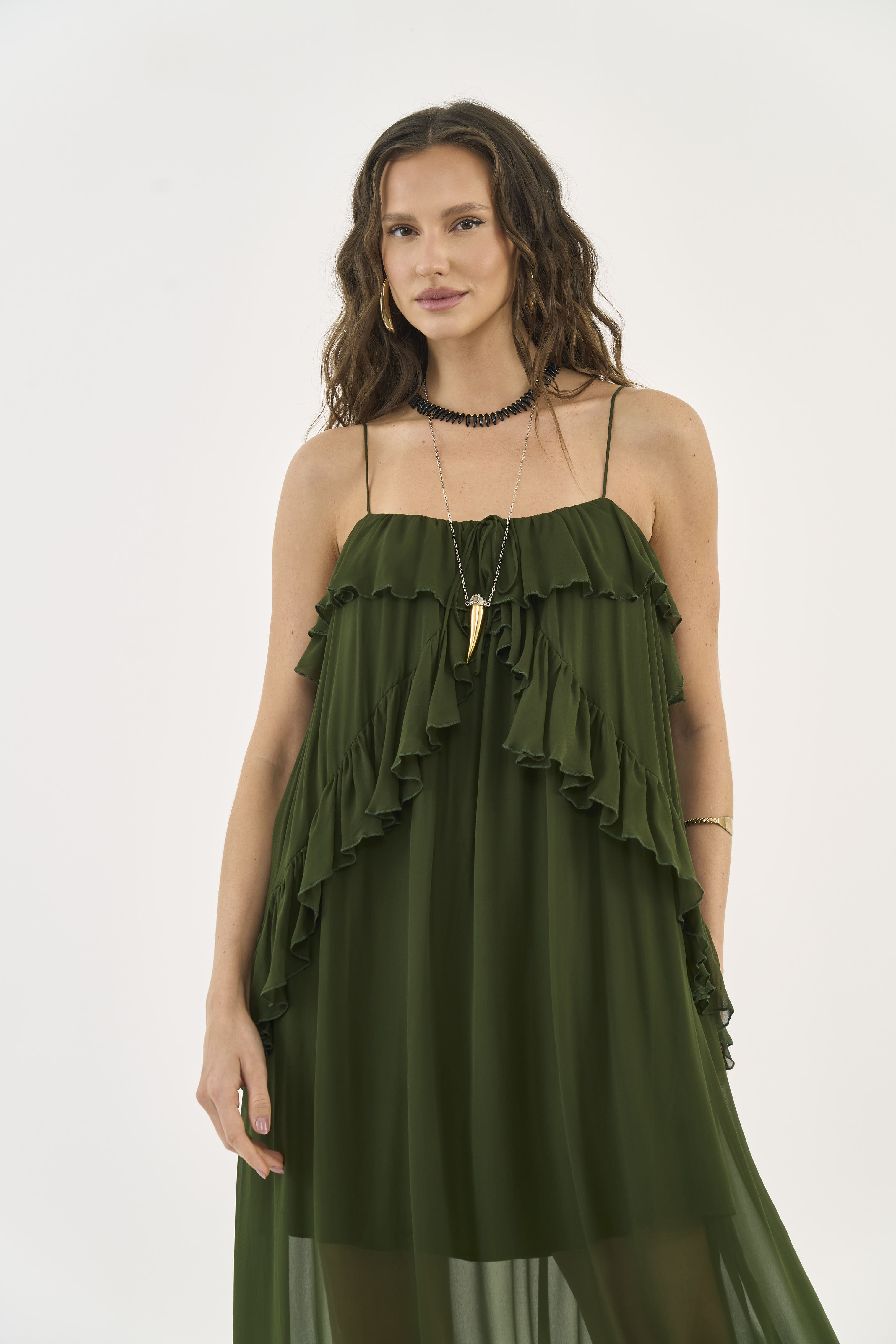 VESTIDO COLCCI JEANS M VERDE ÉDEN