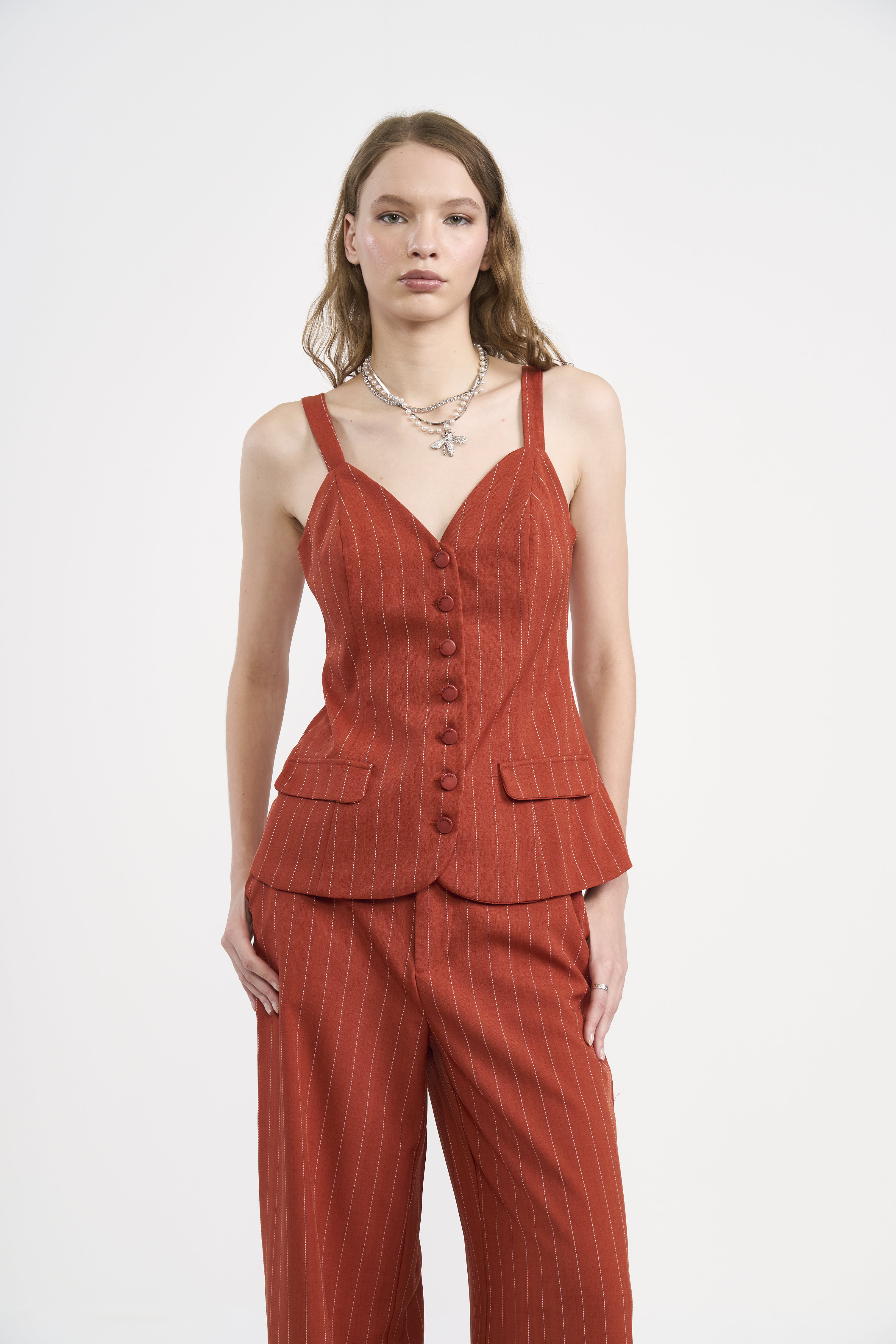 BLUSA COLCCI G MARROM/BEGE