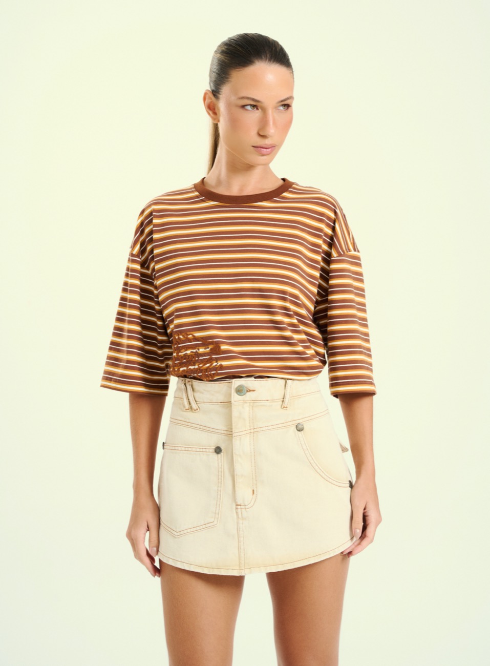 SHORT SAIA SARJA BASIC COMFORT 34 BEGE SESAME